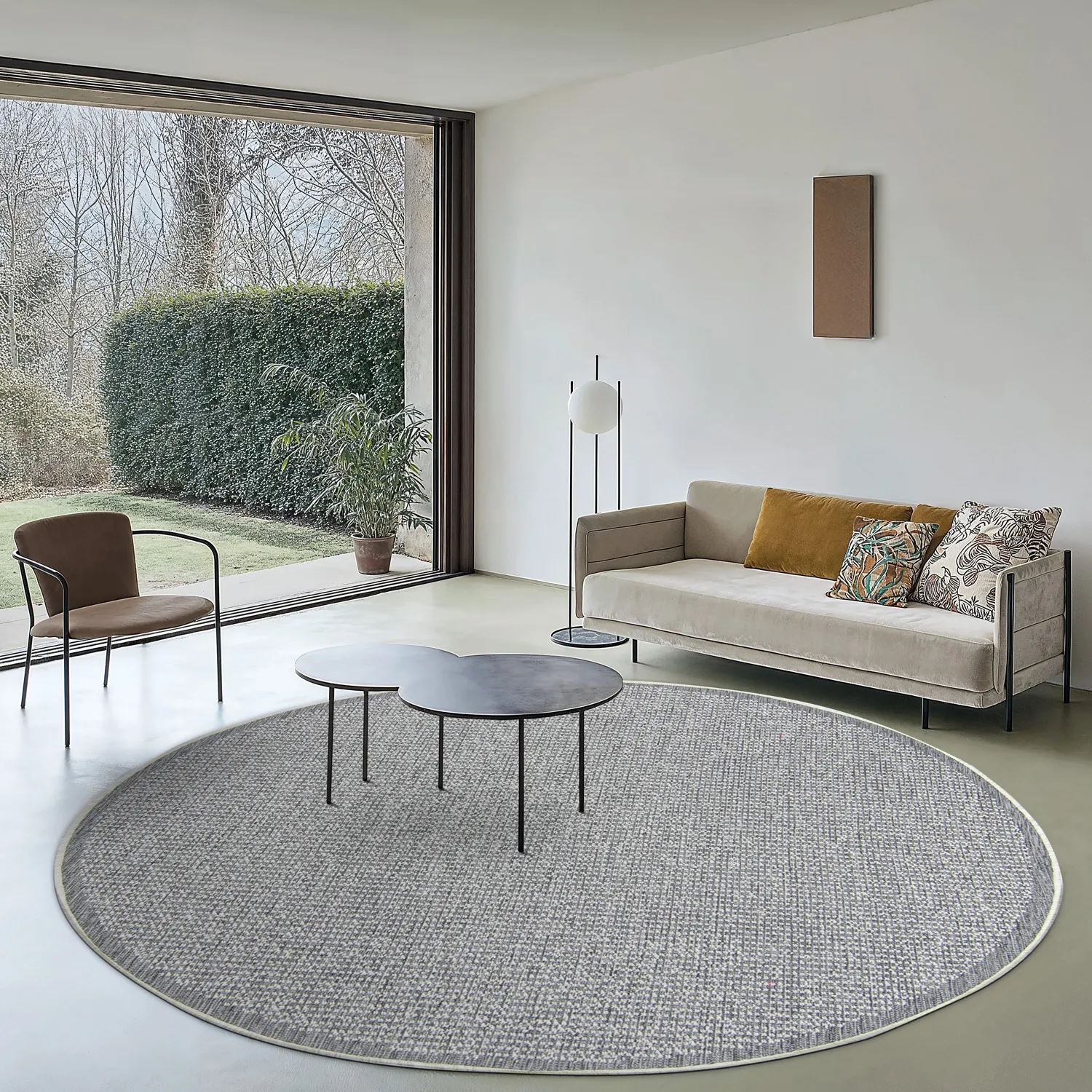 Kerek szőnyeg - Tromsø (ezüst)