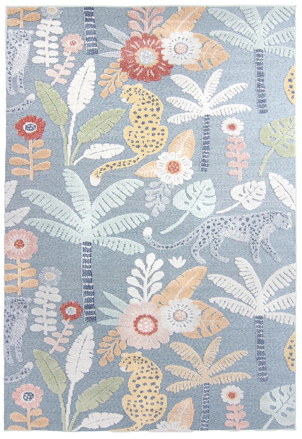 Beltéri és kültéri szőnyeg - Rhodes (kék/többszínű)