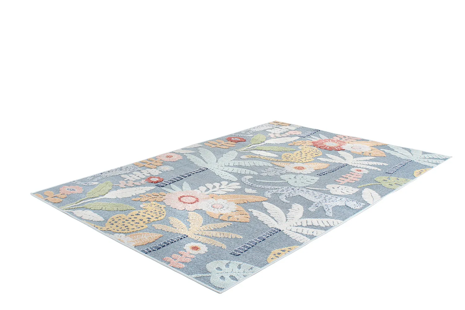 Beltéri és kültéri szőnyeg - Rhodes (kék/többszínű)