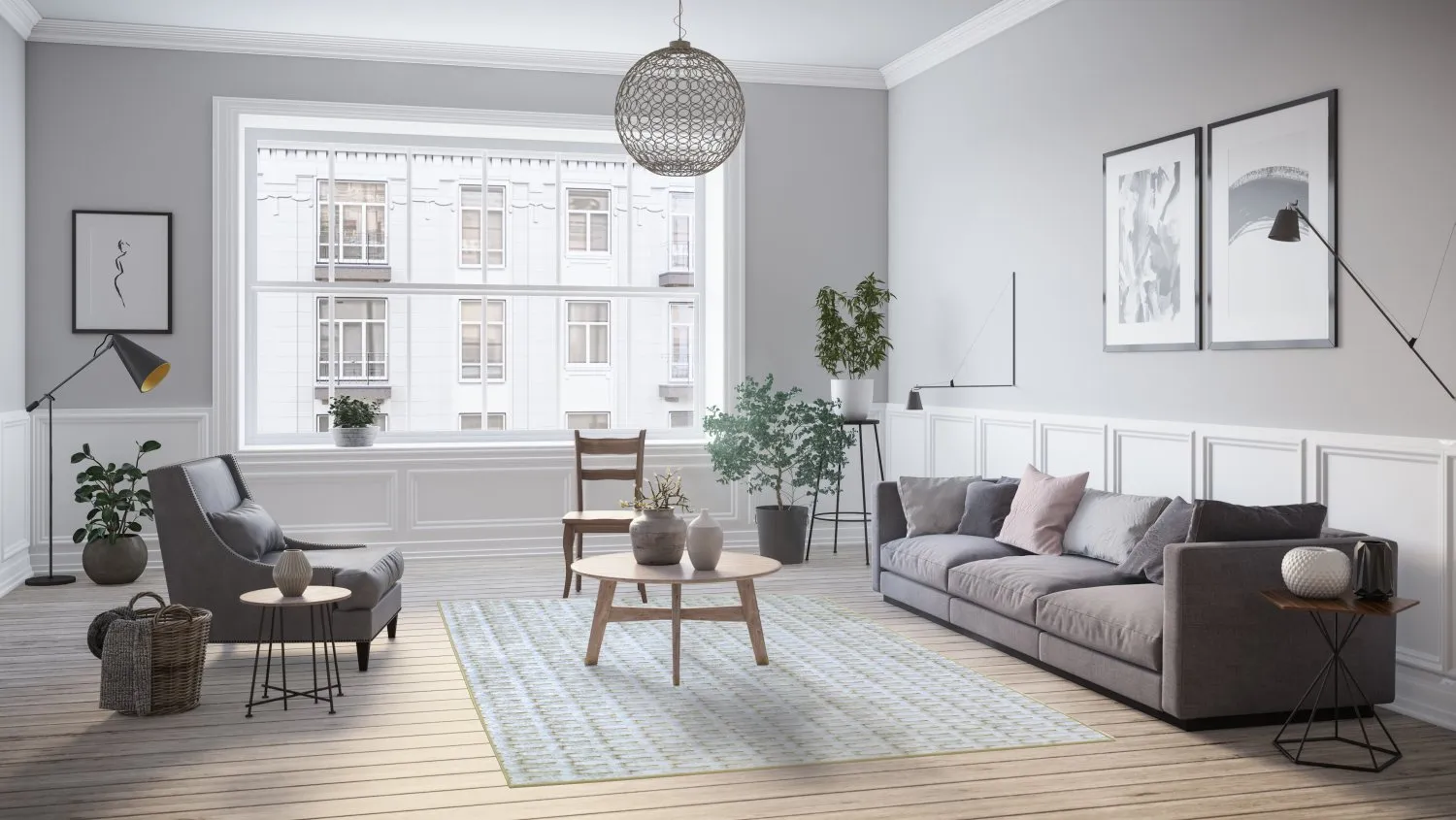 Wilton szőnyeg - Sevgi (szürke/fehér)