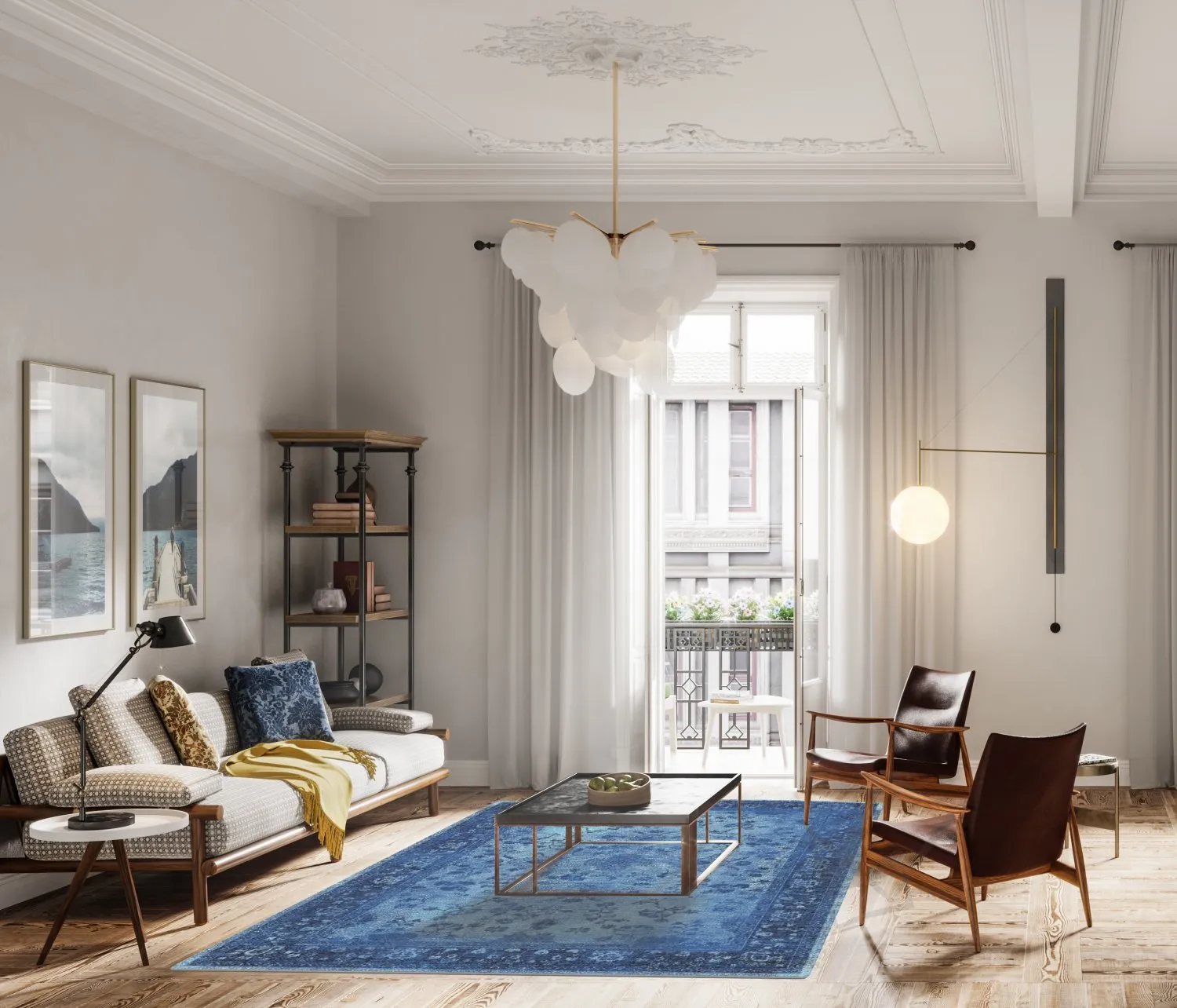 Wilton szőnyeg - Gombalia (kék)