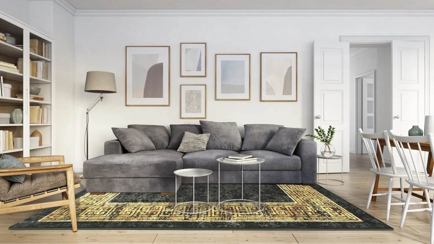 Wilton szőnyeg - Tilos (fekete/arany)