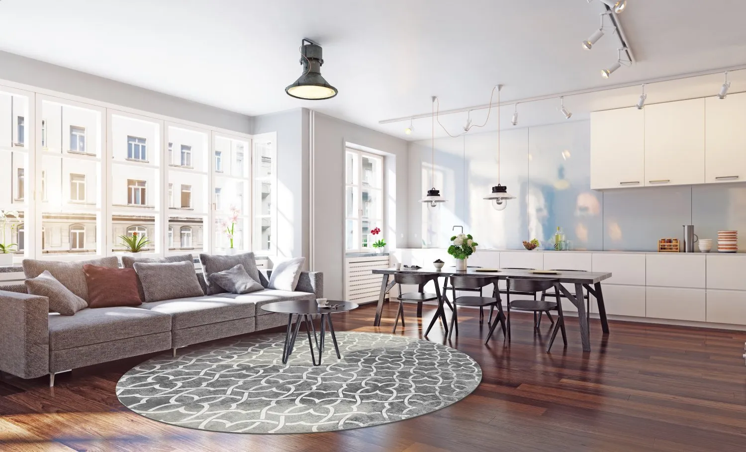 Kerek szőnyeg - Draham (szürke)