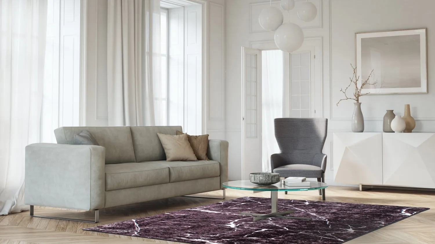 Wilton szőnyeg - Vieste (fekete/fehér)