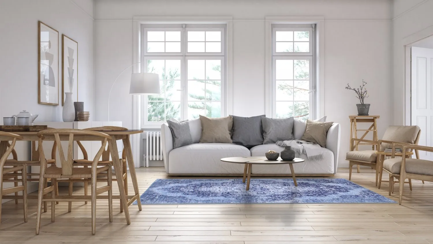 Wilton szőnyeg - Badem (kék)