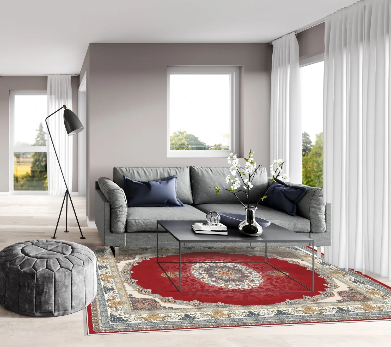 Wilton szőnyeg - Lukla (piros)