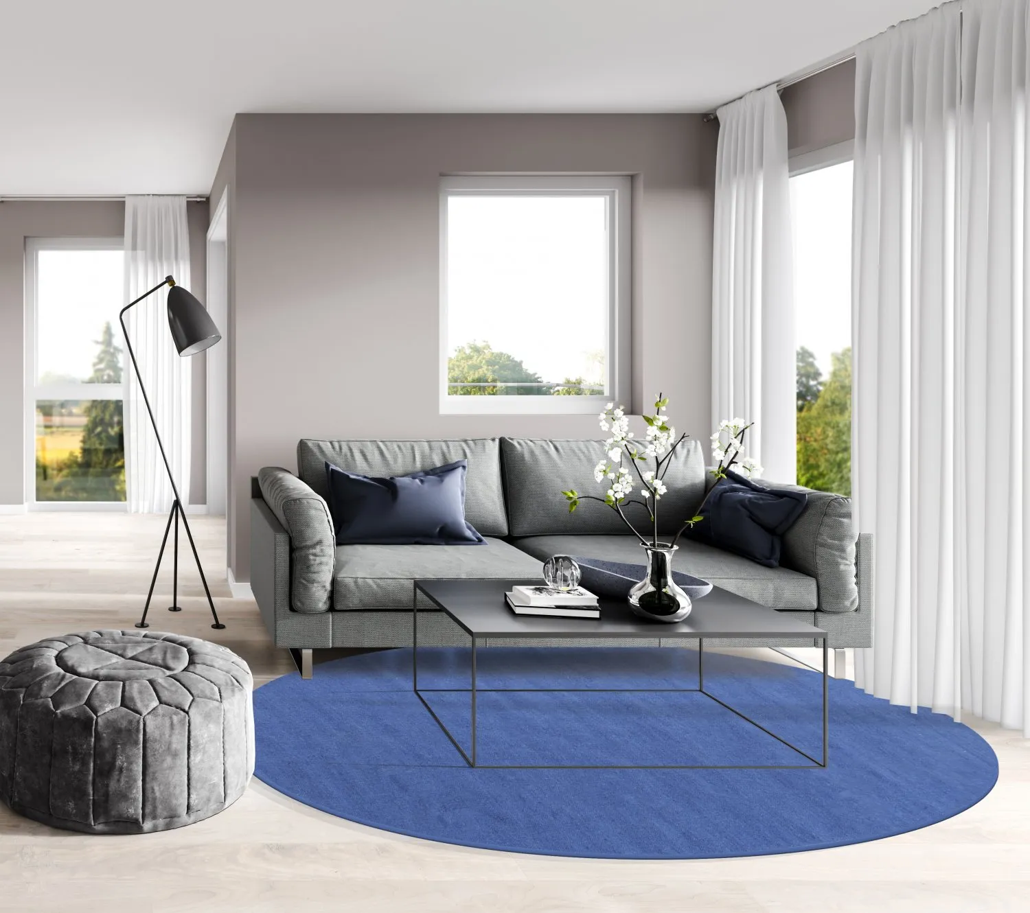 Kerek szőnyeg - Hamilton (Classic Blue)