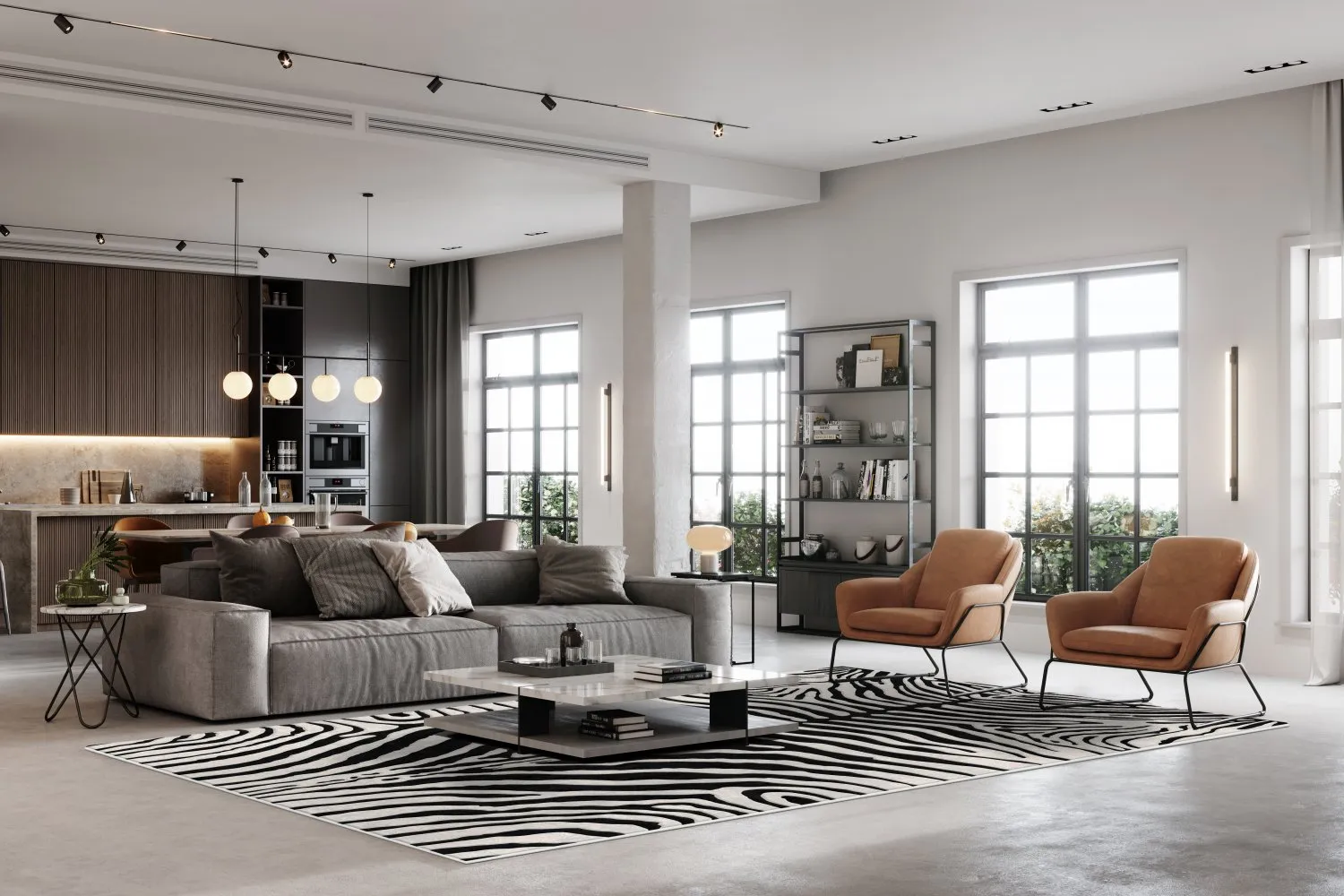 Wilton szőnyeg - Zebra (fekete/fehér)