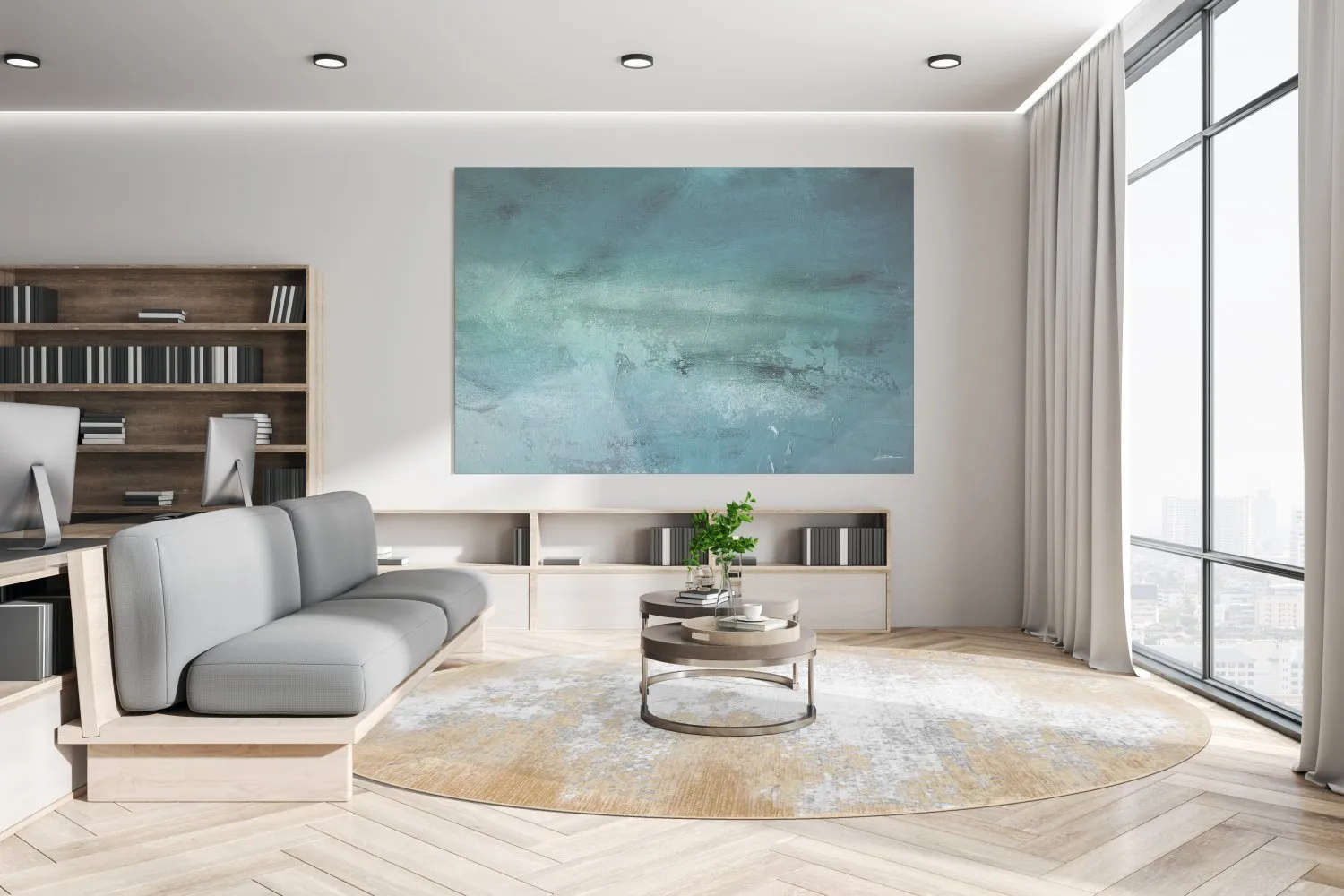 Kerek szőnyeg - Zarzi (bezs)