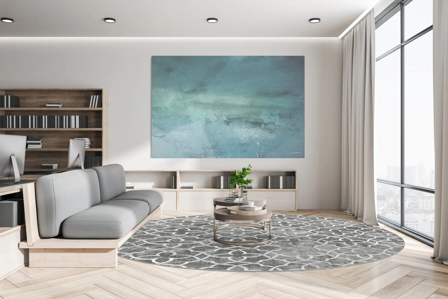 Kerek szőnyeg - Draham (szürke)