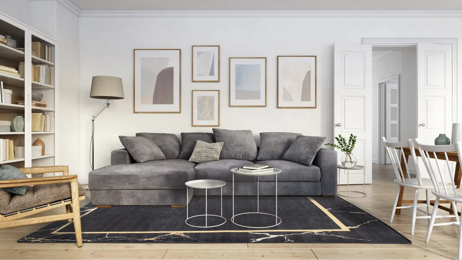 Wilton szőnyeg - Cerasia (fekete/arany)