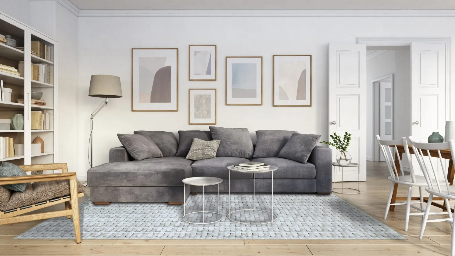 Wilton szőnyeg - Sevgi (szürke/fehér)