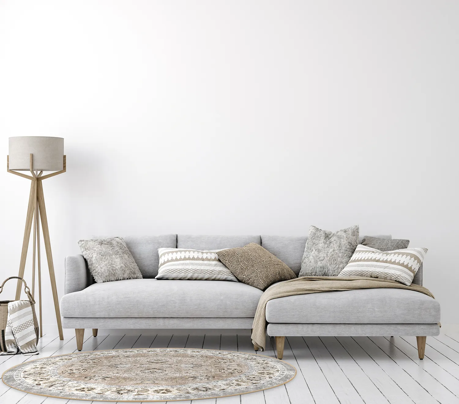 Kerek szőnyeg - Adeleine (bezs)