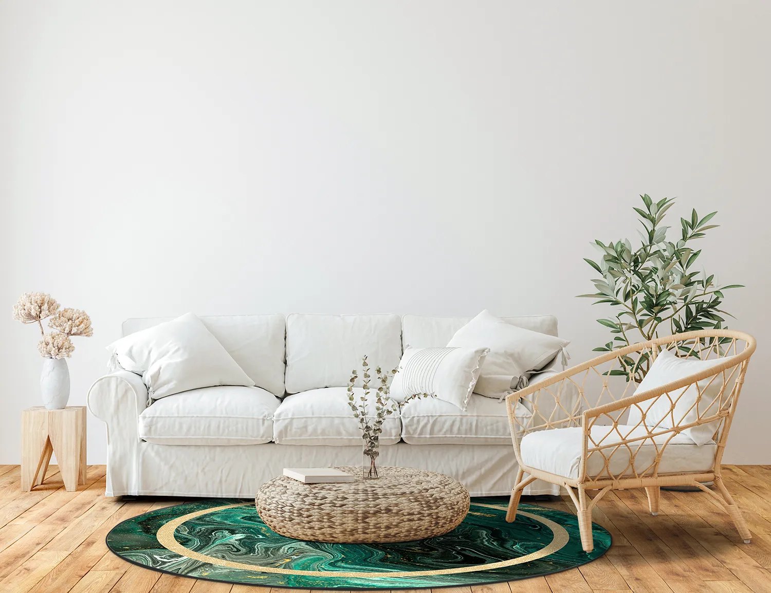 Kerek szőnyeg - Amelia (zöld)