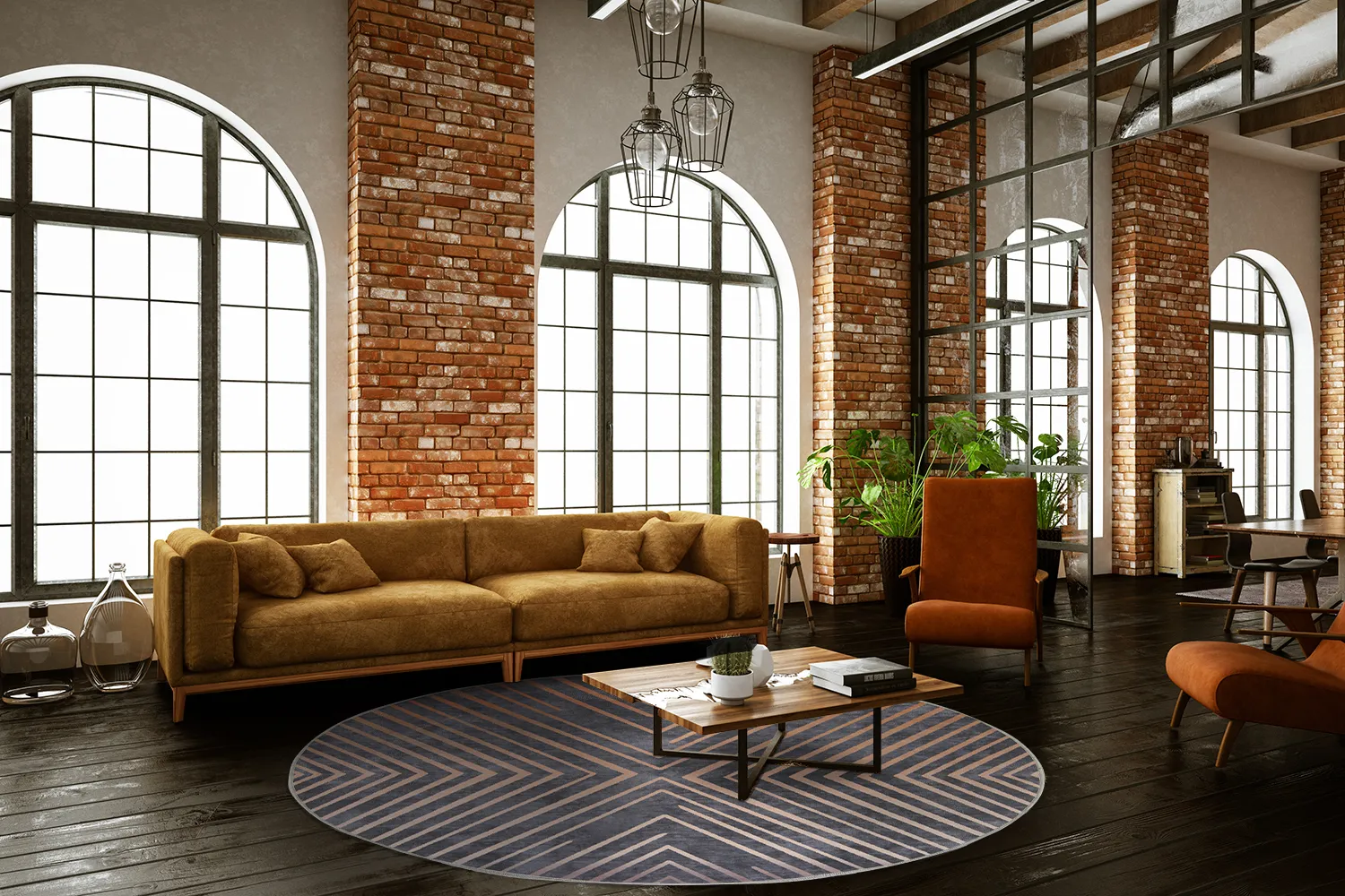 Kerek szőnyeg - Amorgos (cloud)