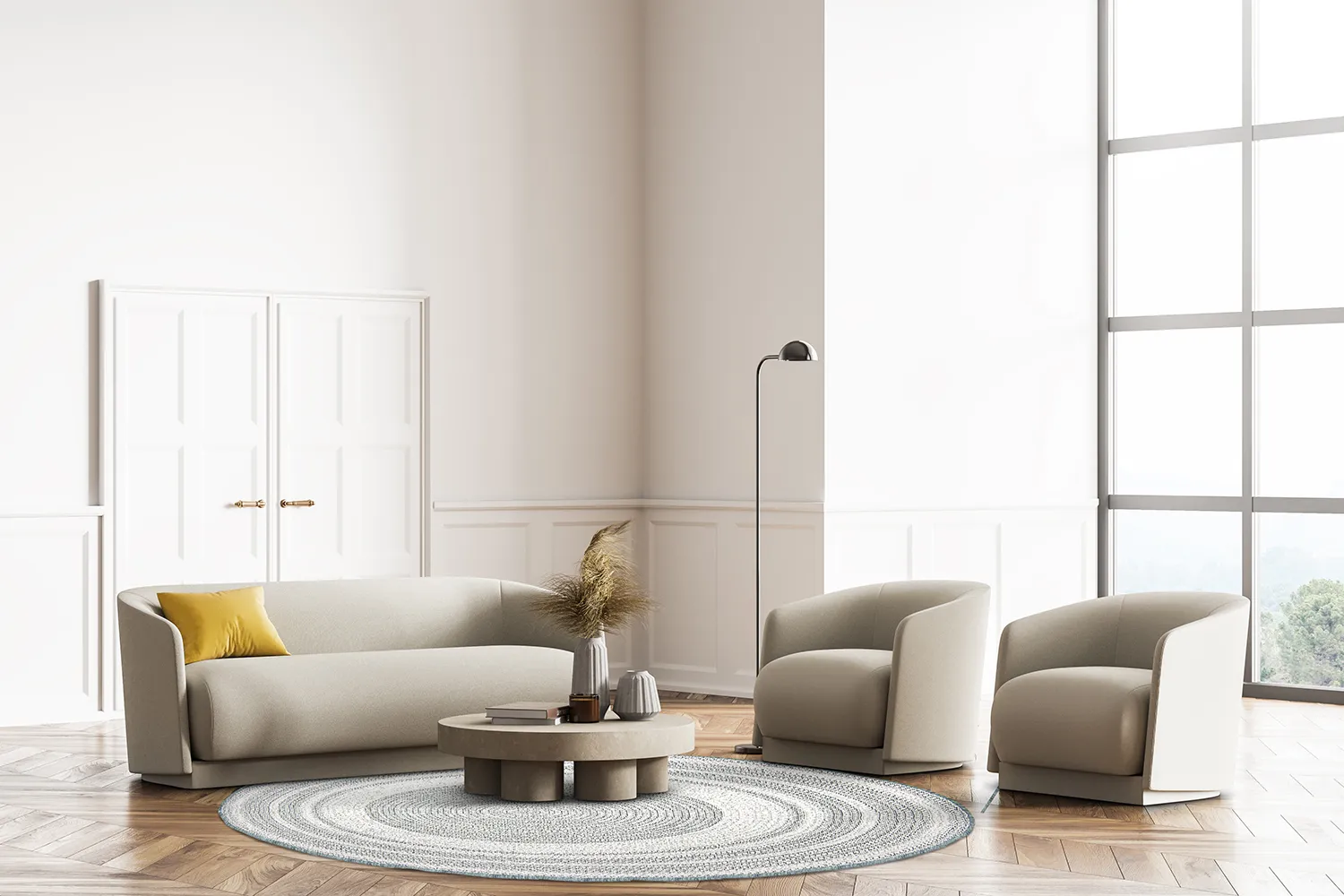 Kerek szőnyeg - Indoor/Outdoor Angus (zöld)