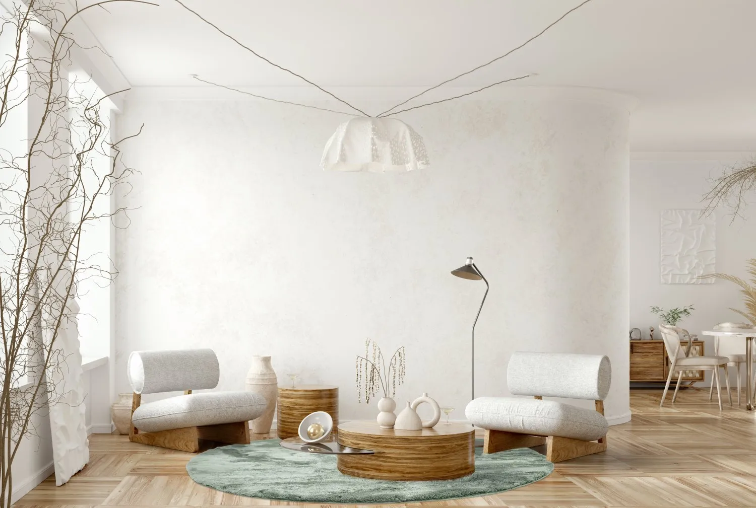 Kerek szőnyegek - Aranga Super Soft Fur (zöld)