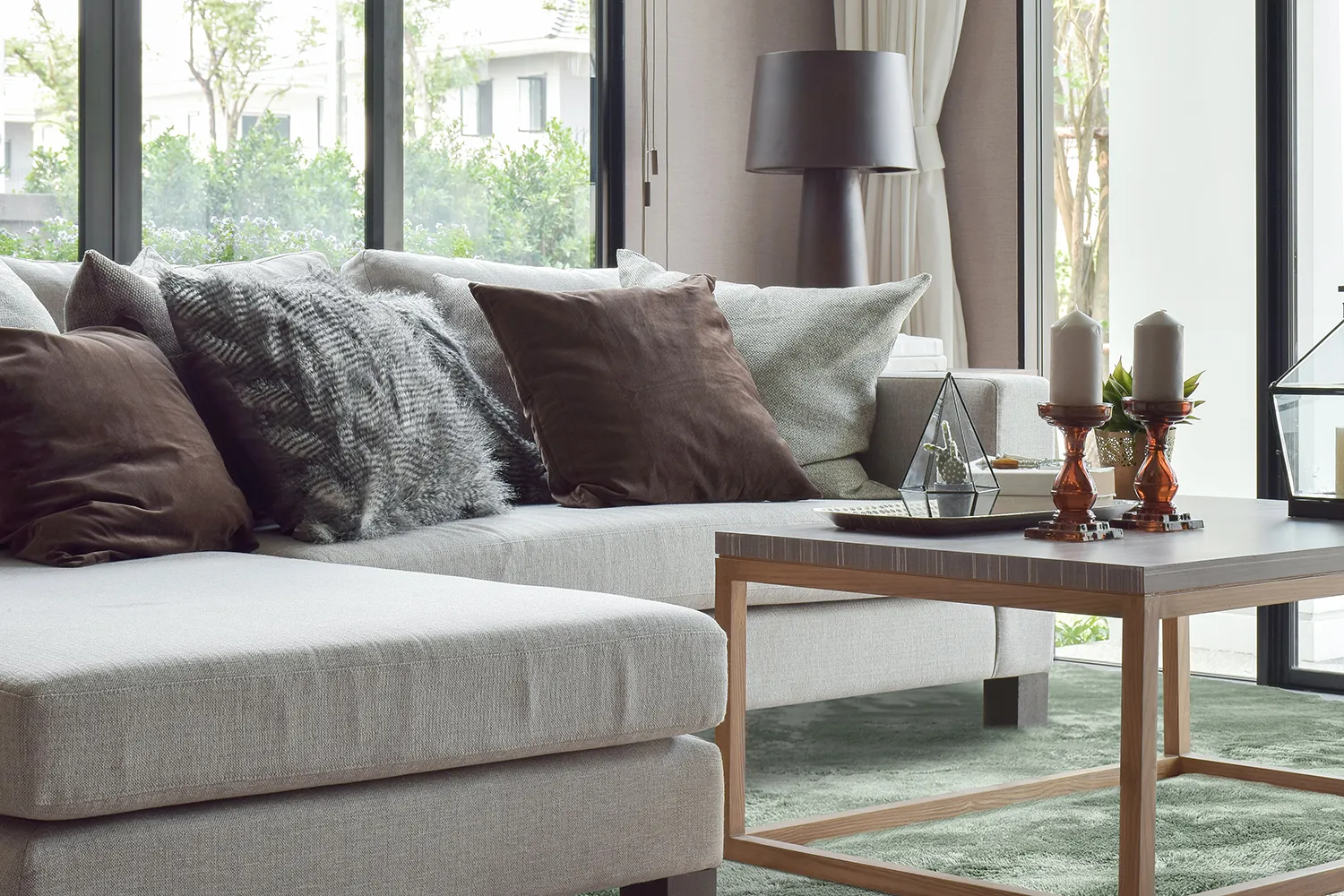 Kerek szőnyegek - Aranga Super Soft Fur (zöld)