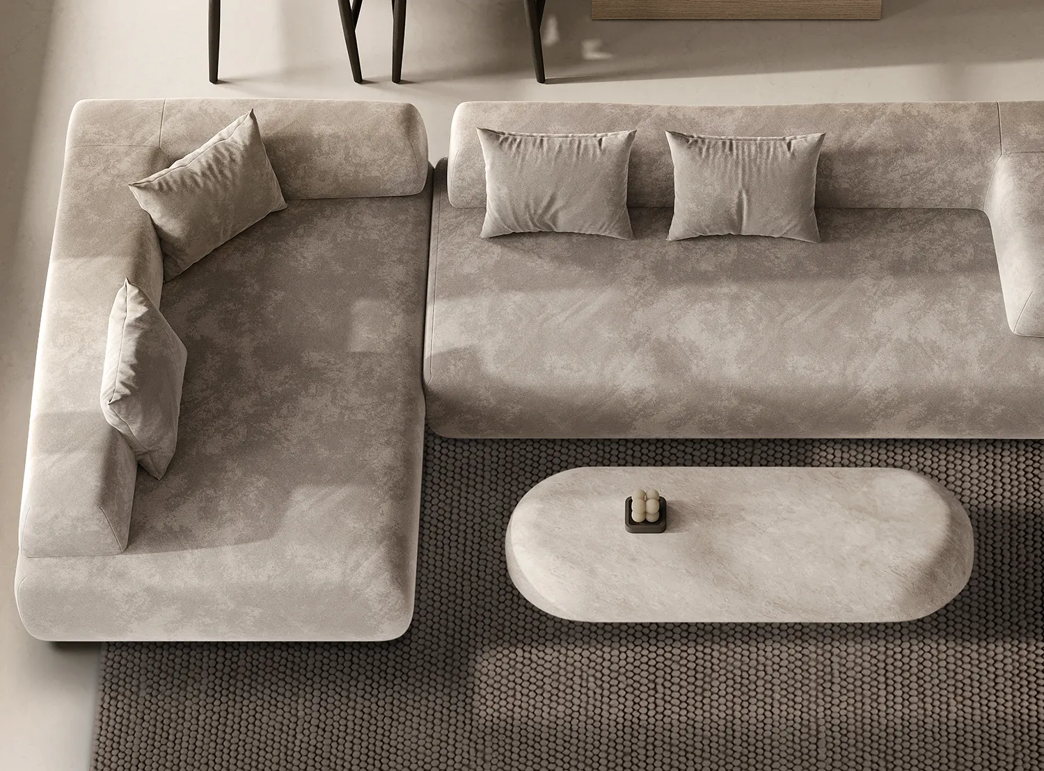 Gyapjúszőnyeg - Avafors Wool Bubble (barna)