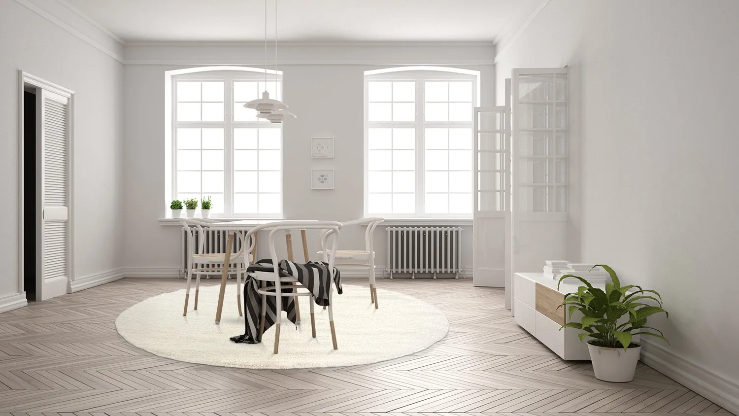 Kerek szőnyeg - Bibury (krém)