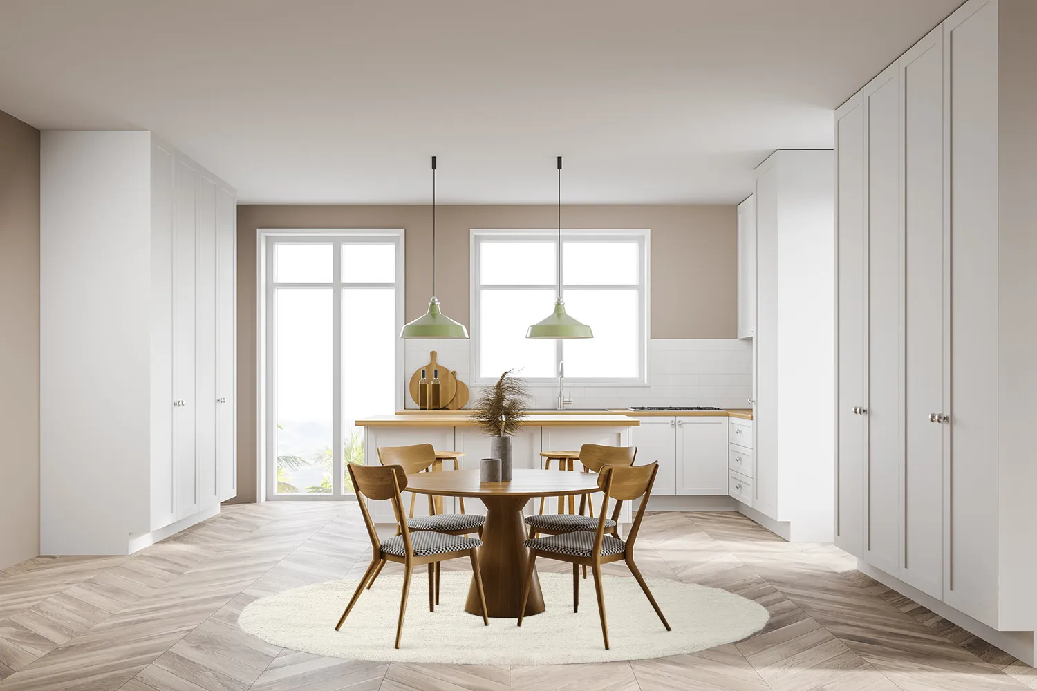 Kerek szőnyeg - Bibury (krém)