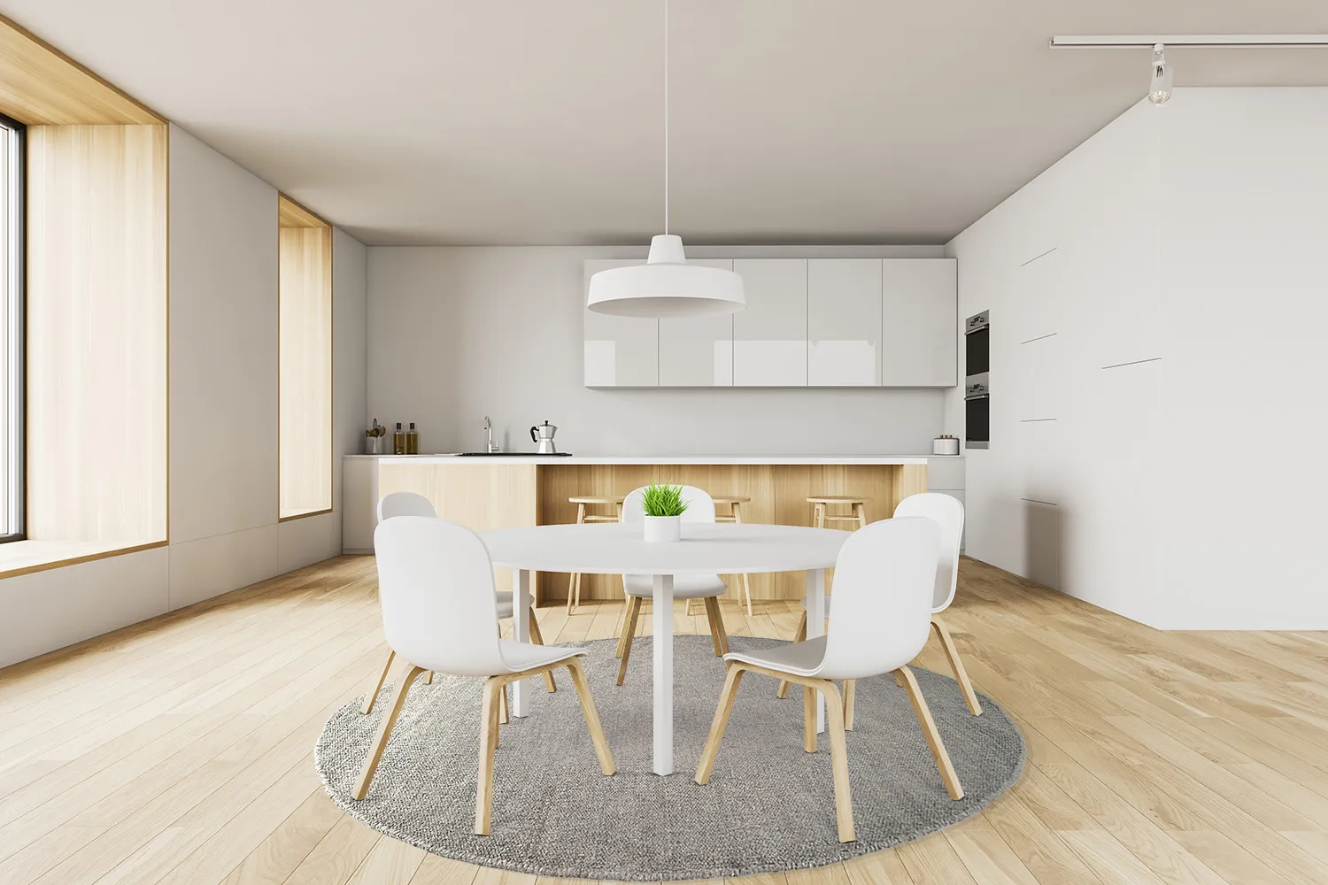 Kerek szőnyeg - Bibury (világosszürke)