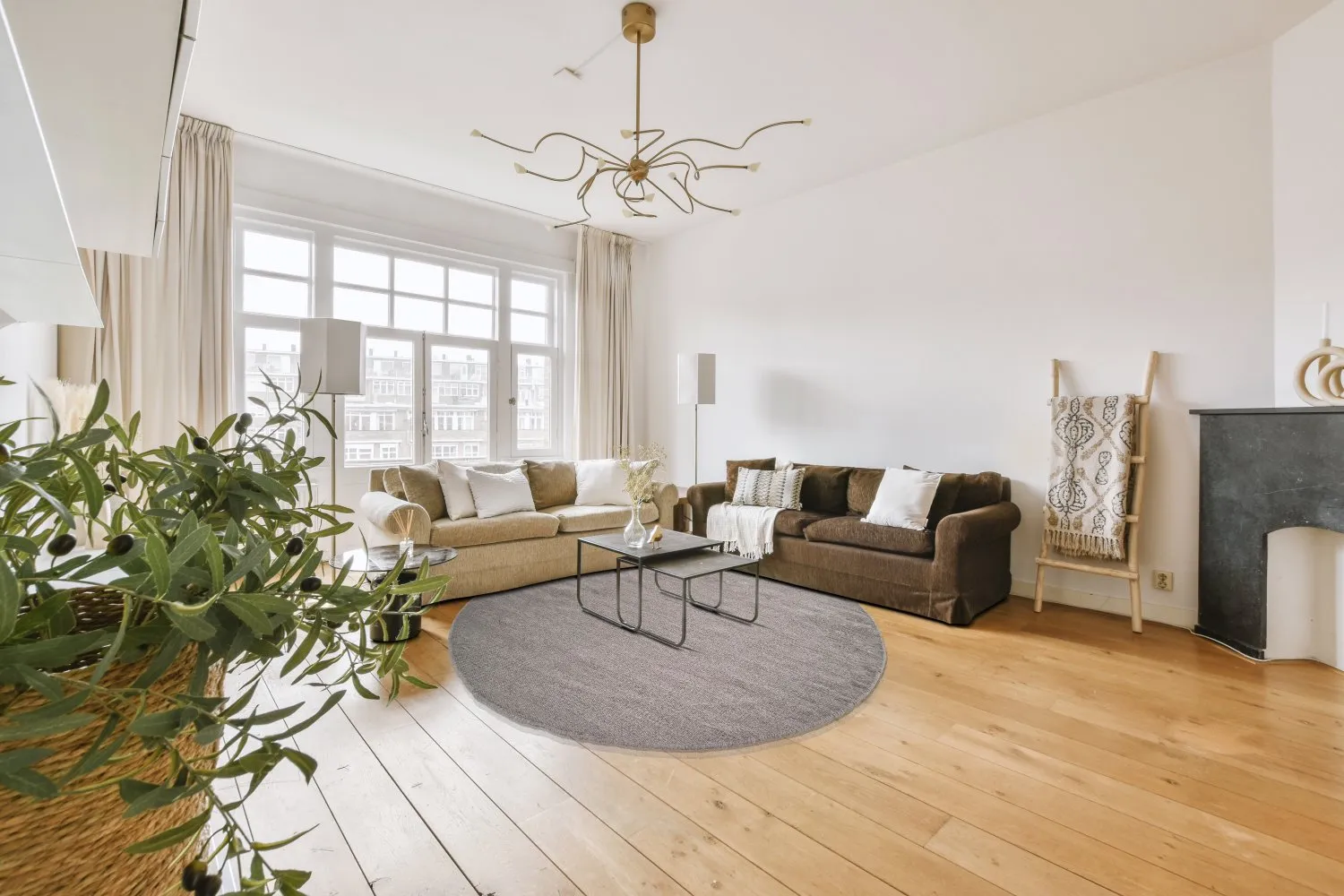 Kerek szőnyeg - Bibury (világosszürke)