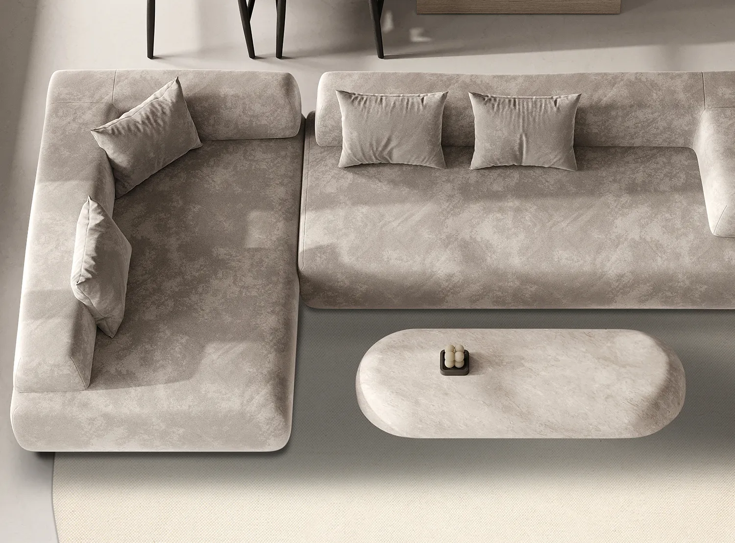 Kerek pamutszőnyeg - Billie (fehér)