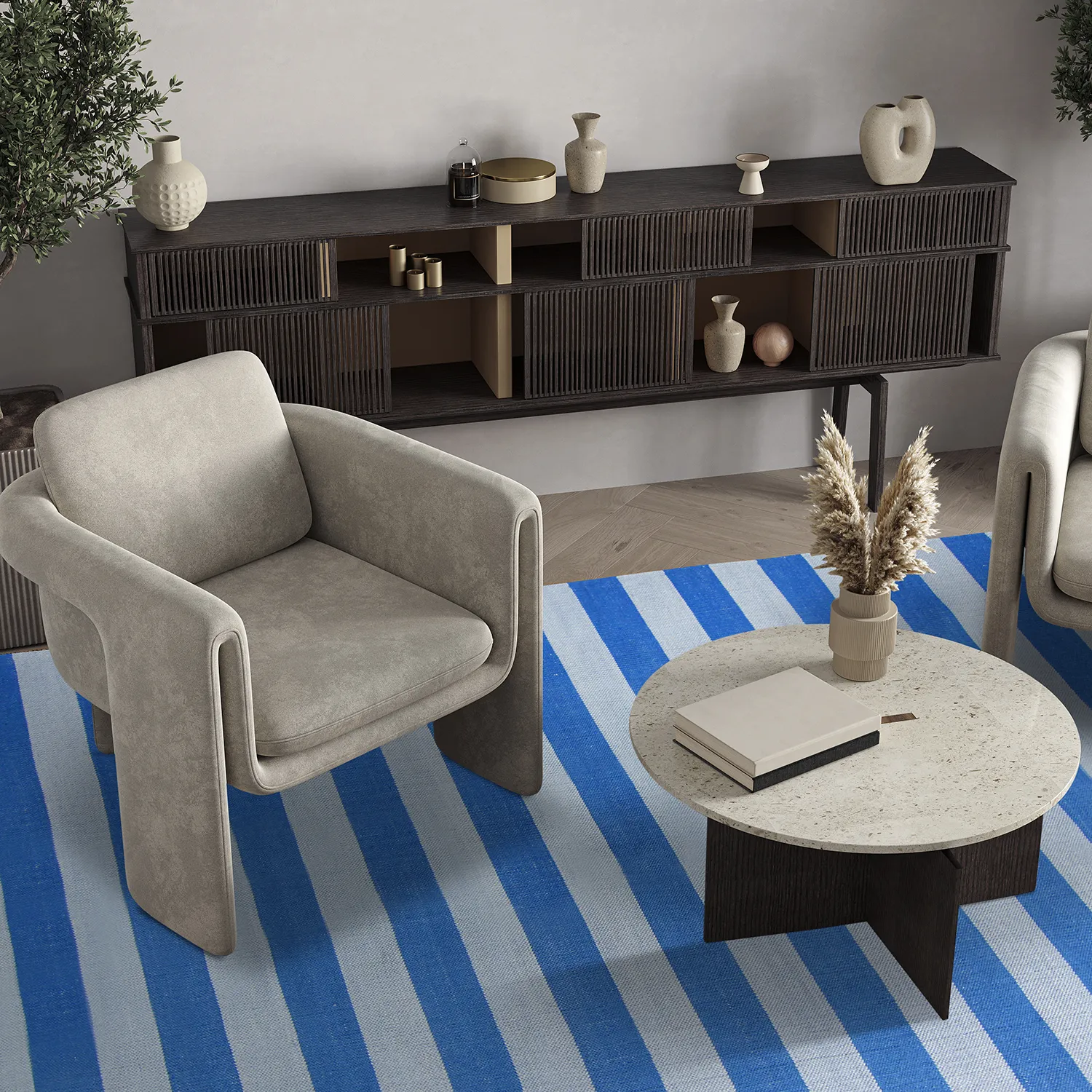 Pamutszőnyeg - Nilo (kék)