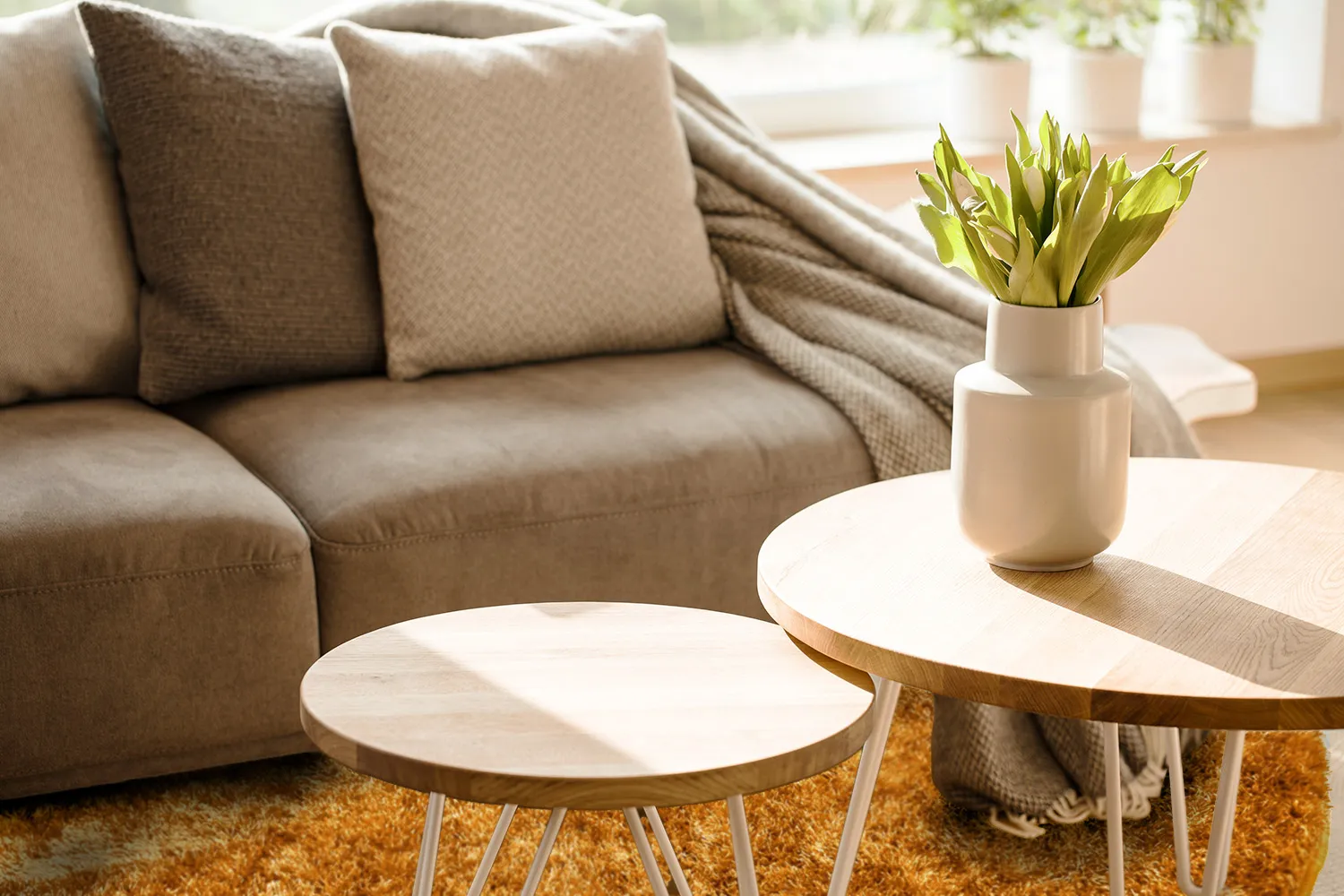 Kerek szőnyegek - Cosy (okker)