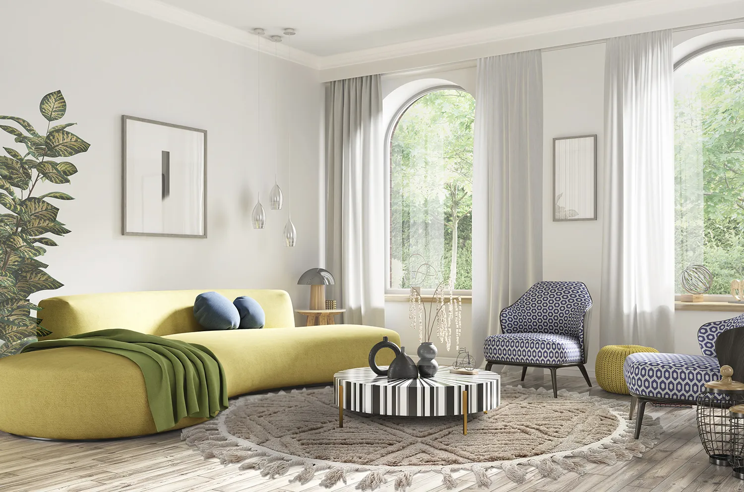 Kerek szőnyeg - Dover (bézs)