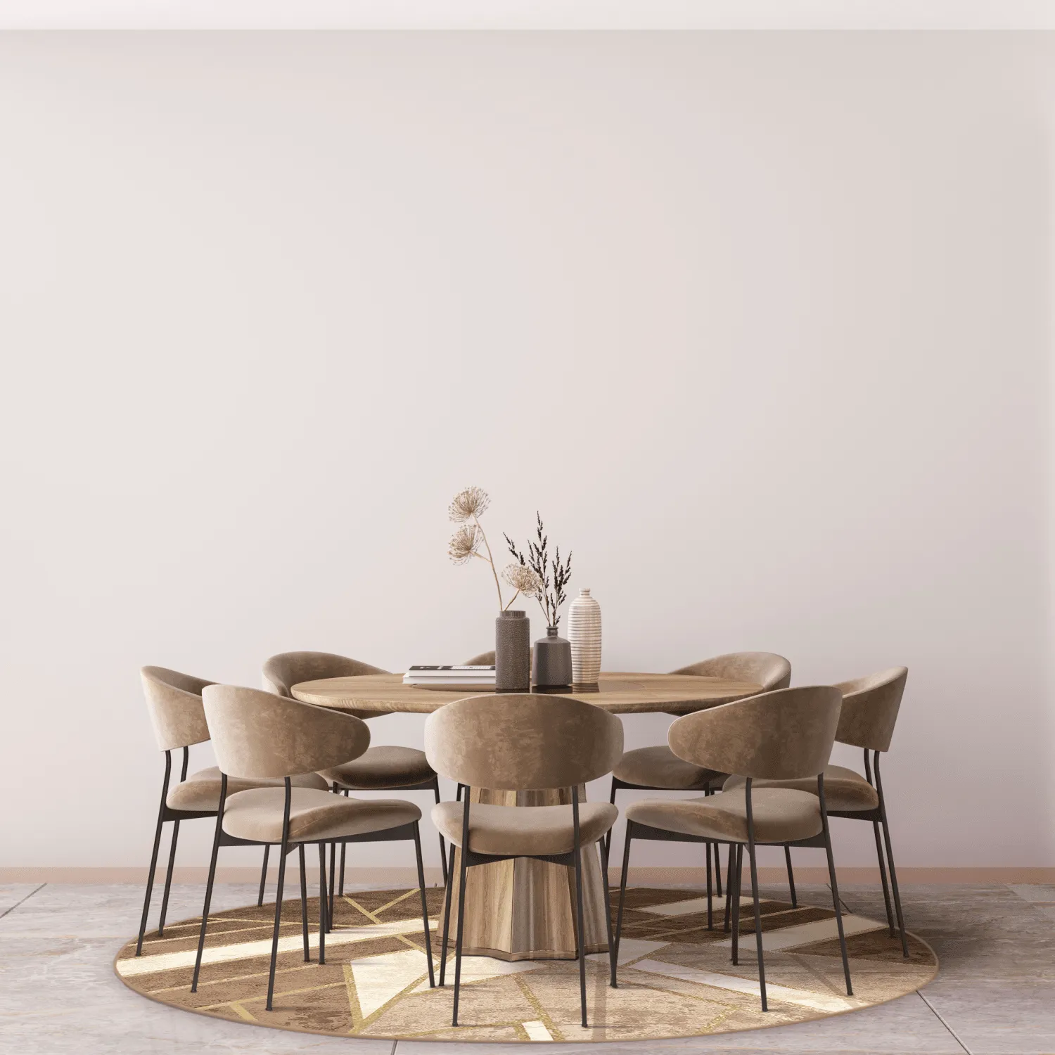 Kerek szőnyeg - Amasra (bezs)