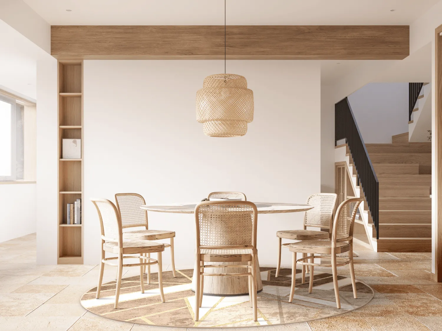 Kerek szőnyeg - Amasra (bezs)