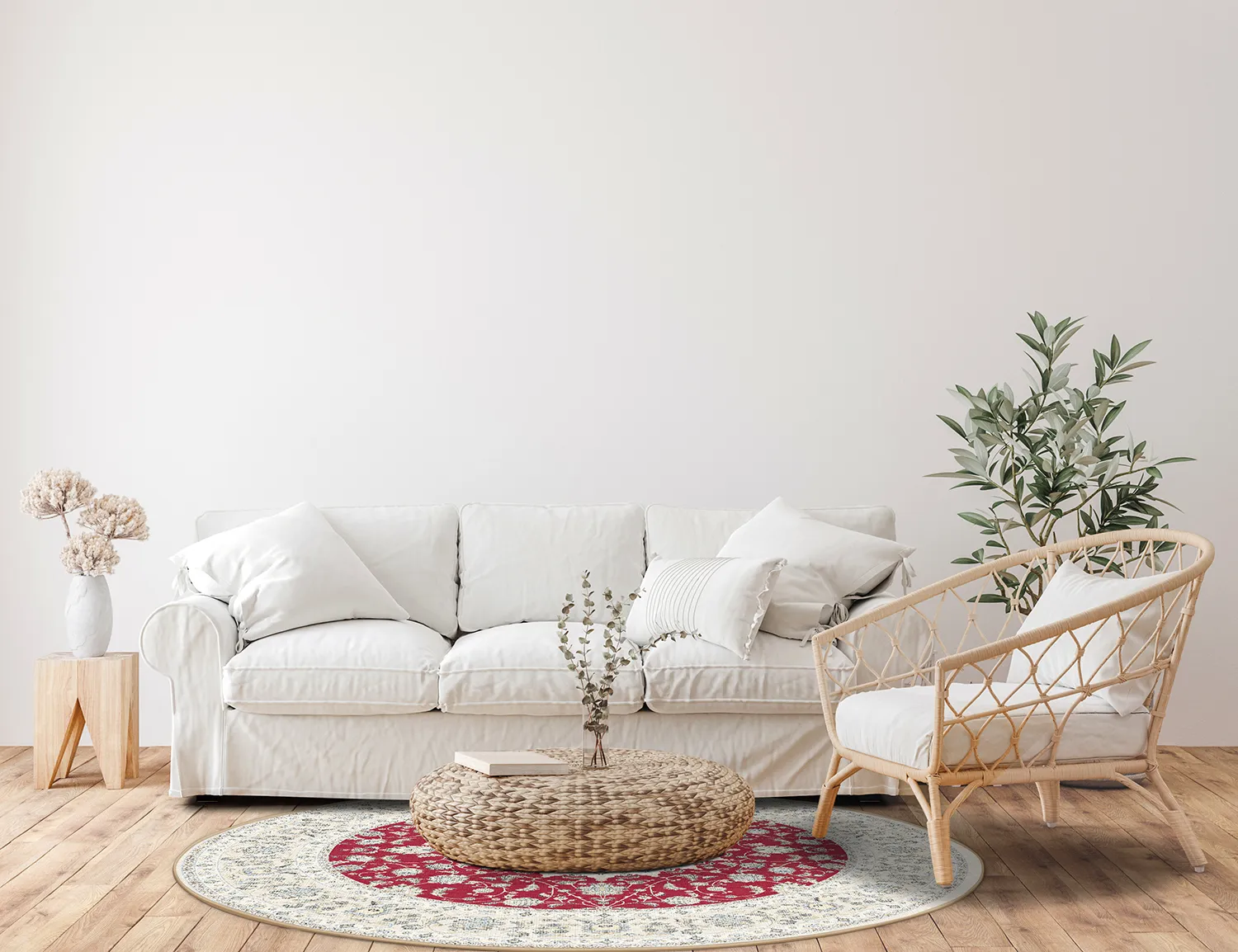 Kerek szőnyeg - Arabella (piros)