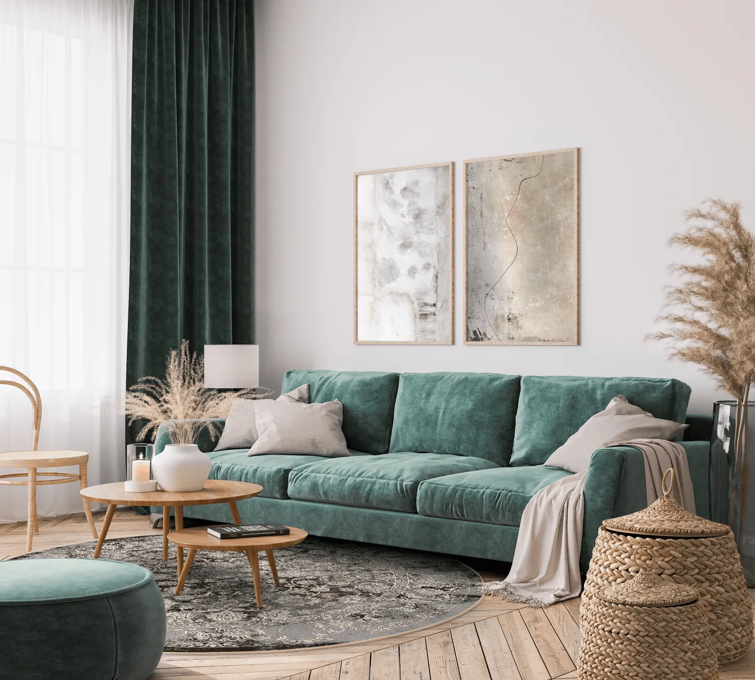 Kerek szőnyeg - Amaya (barna)