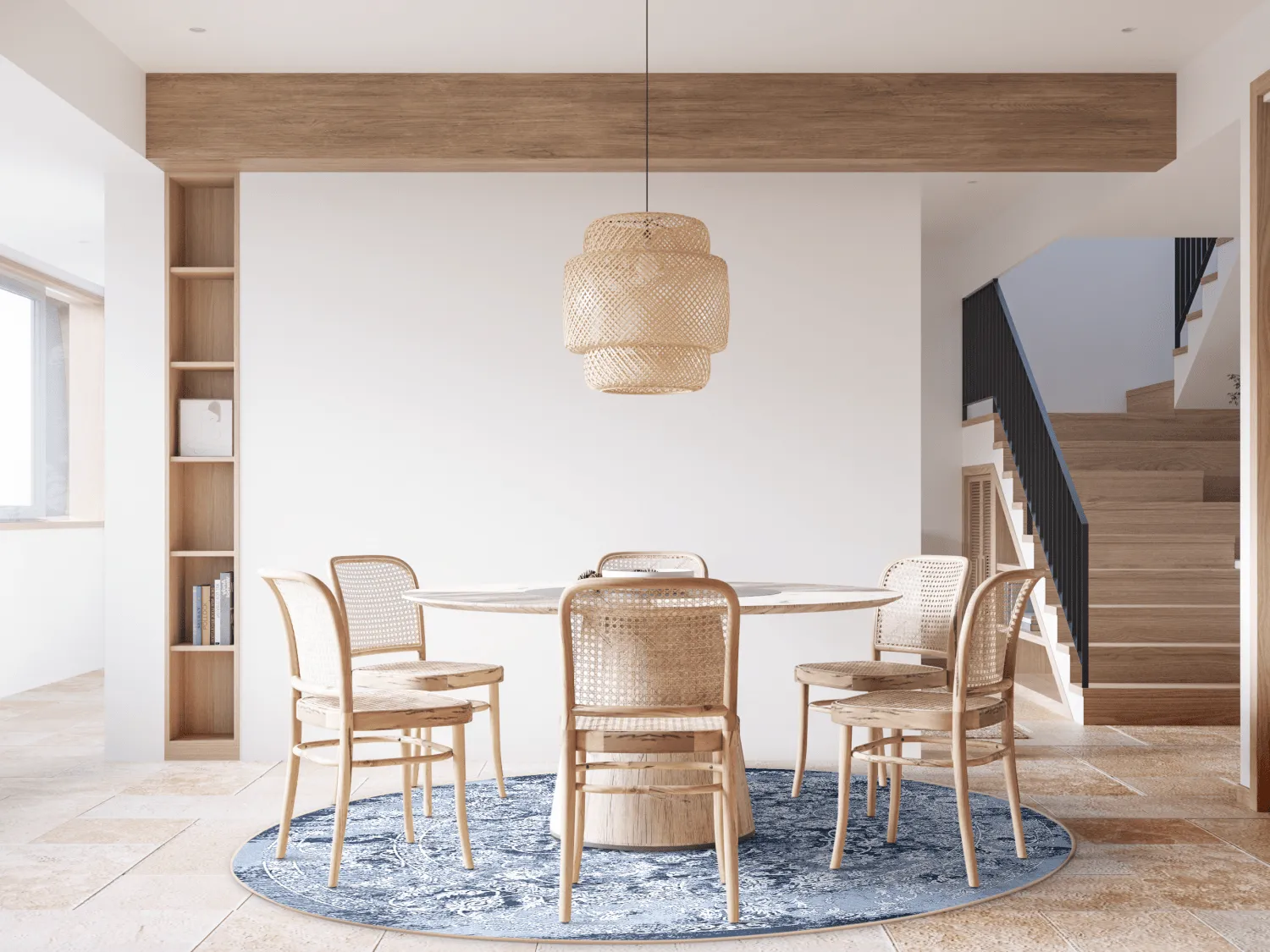 Kerek szőnyeg - Amaya (kék)