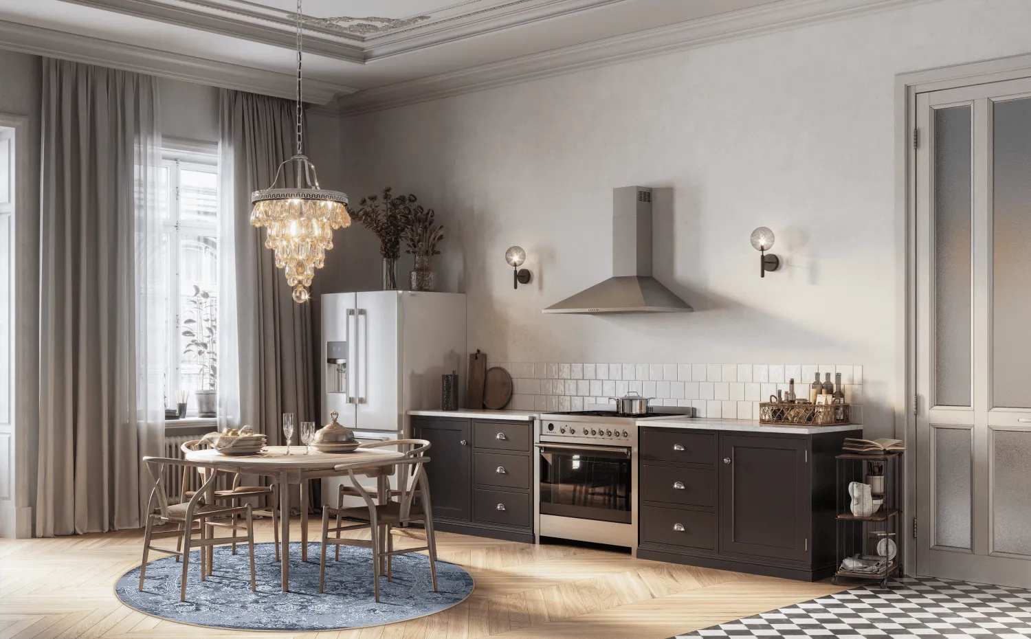 Kerek szőnyeg - Amaya (kék)