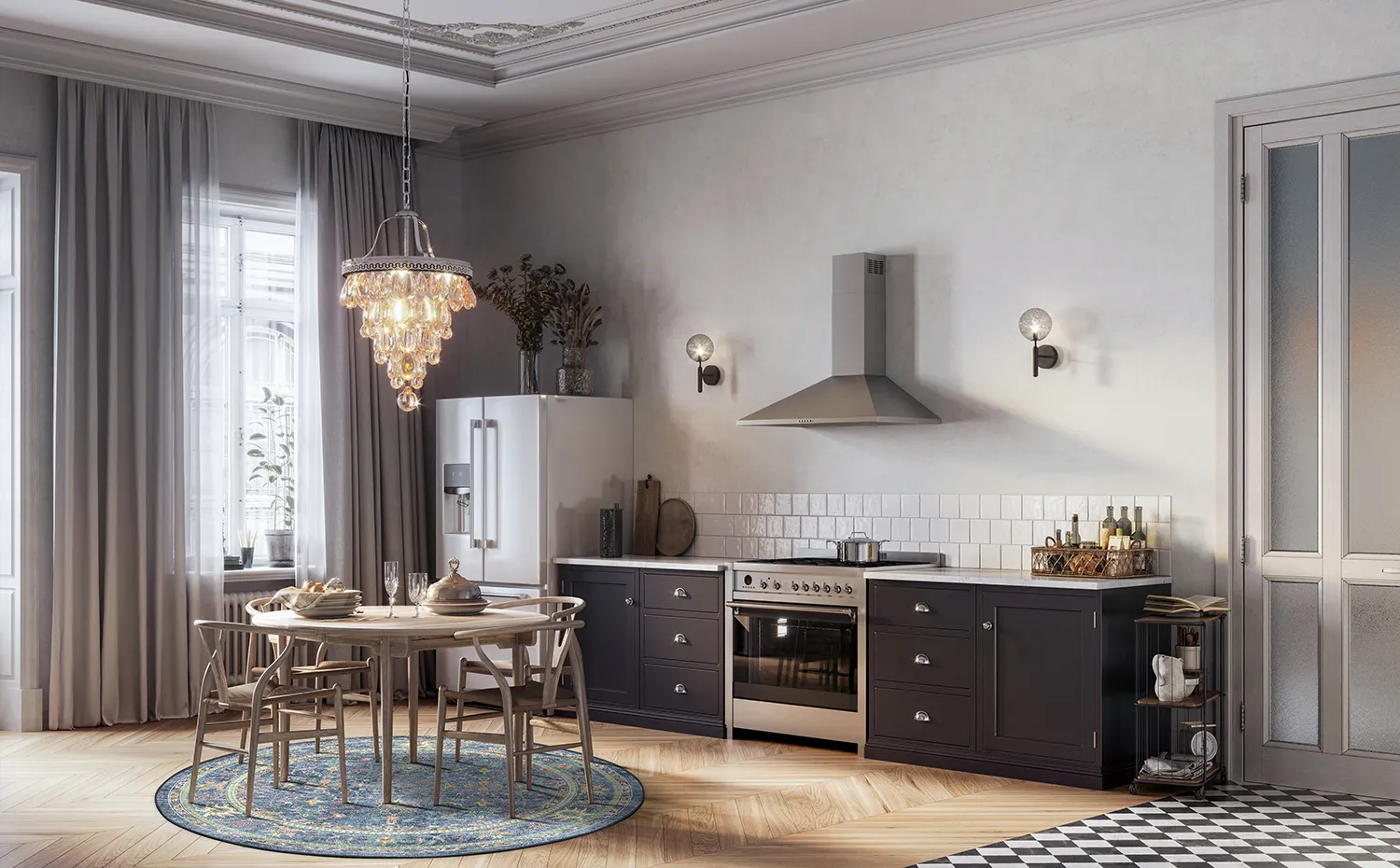 Kerek szőnyeg - Livley (sötétkék)