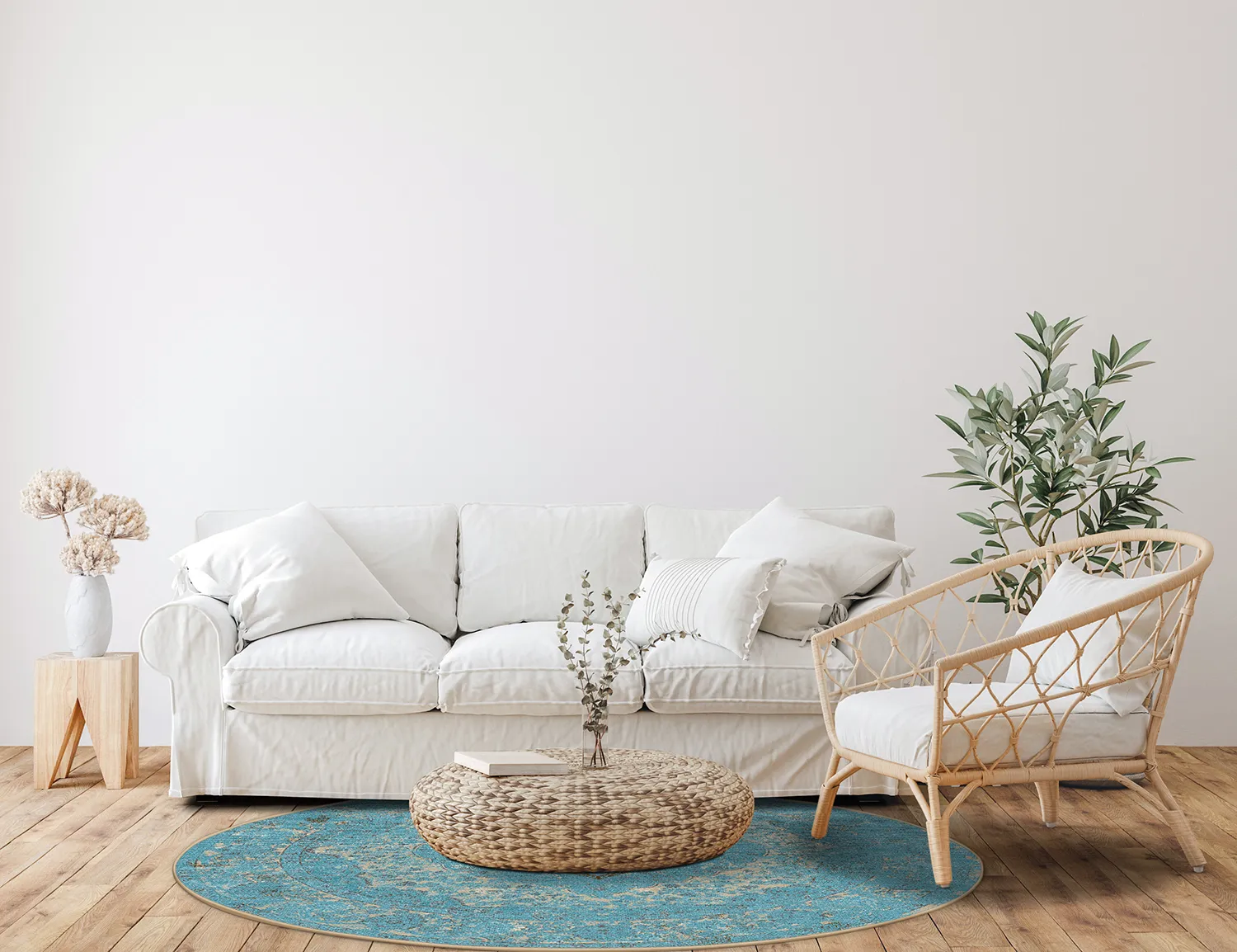 Kerek szőnyeg - Lainey (kék)