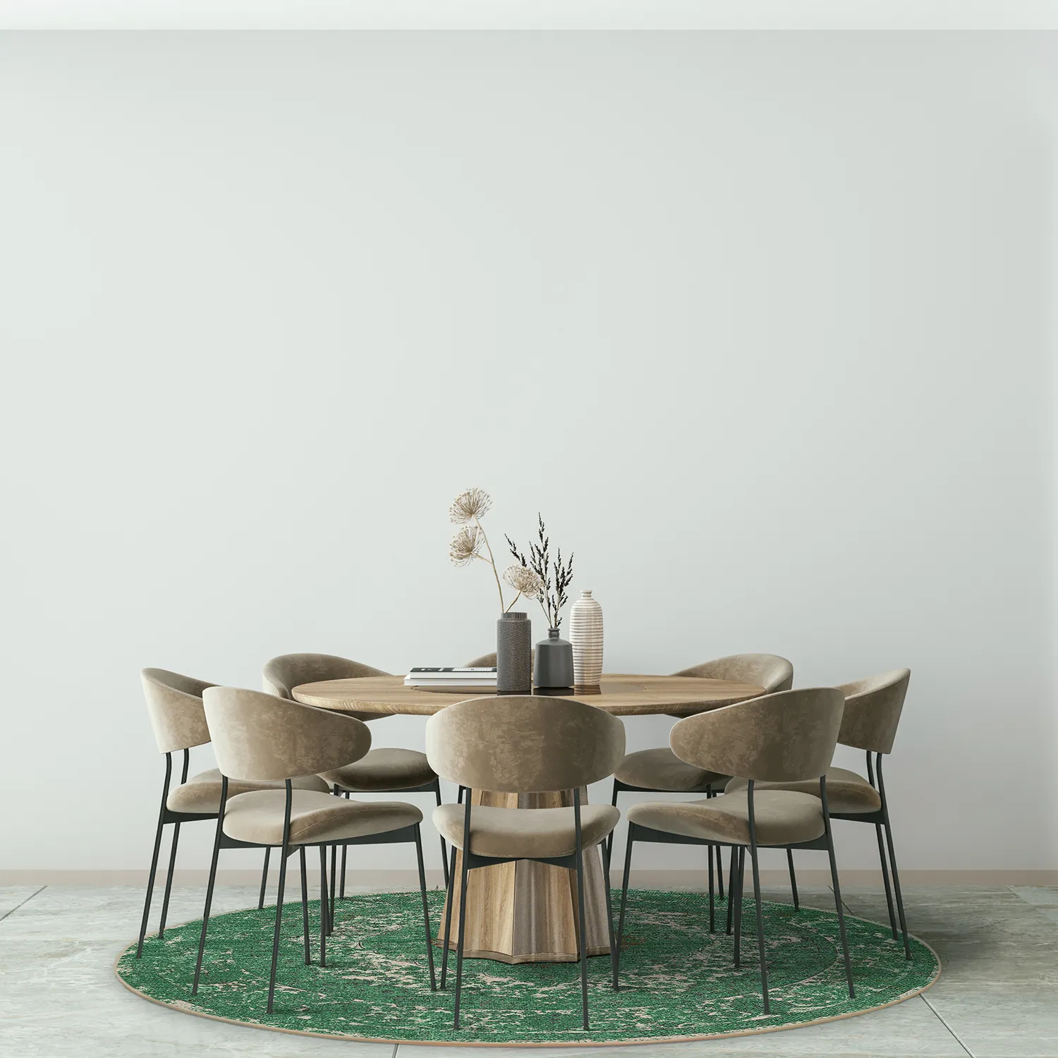 Kerek szőnyeg - Lainey (zöld)