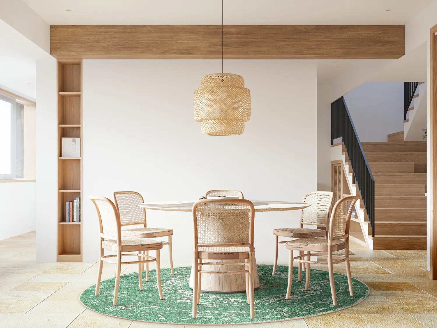 Kerek szőnyeg - Lainey (zöld)