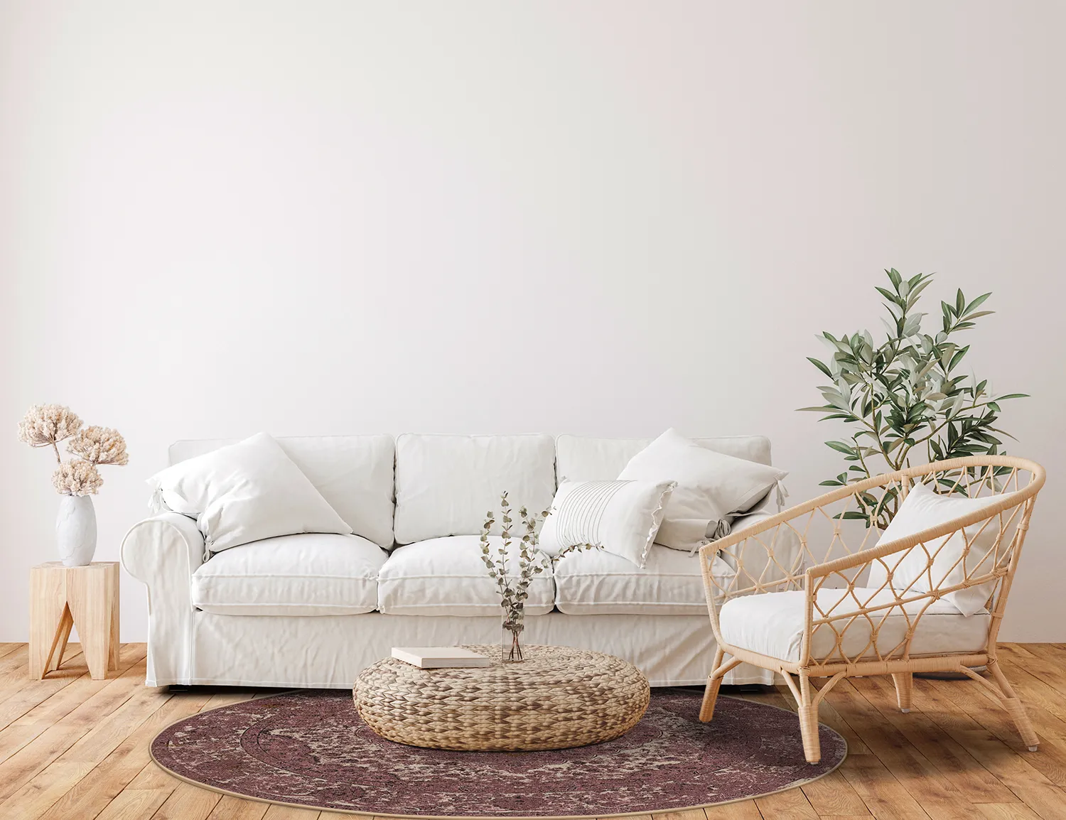 Kerek szőnyeg - Lainey (piros)