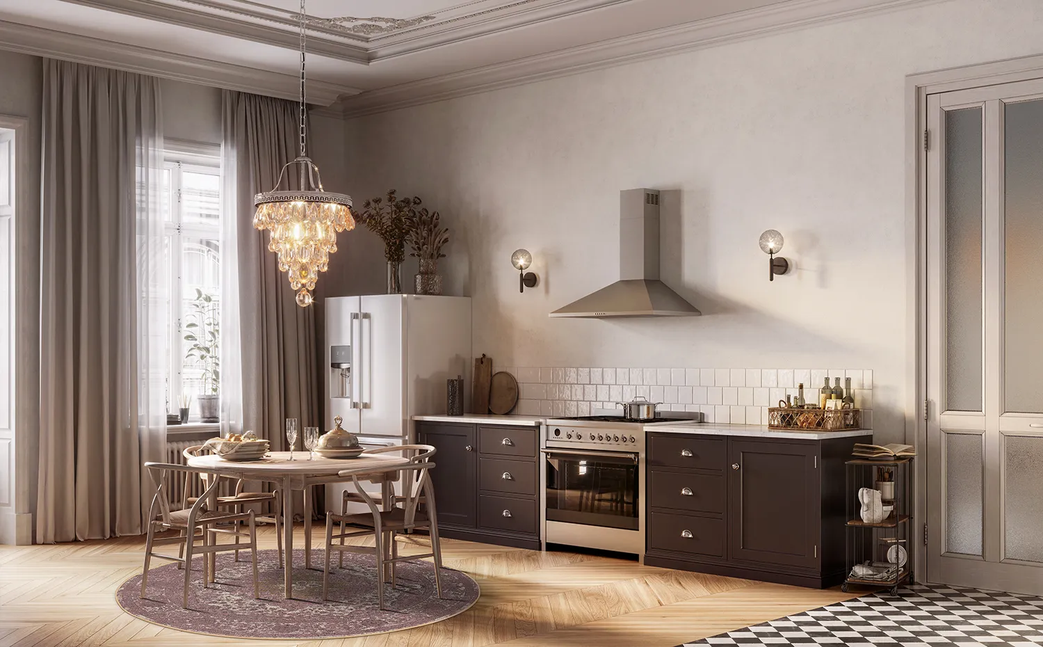 Kerek szőnyeg - Lainey (piros)