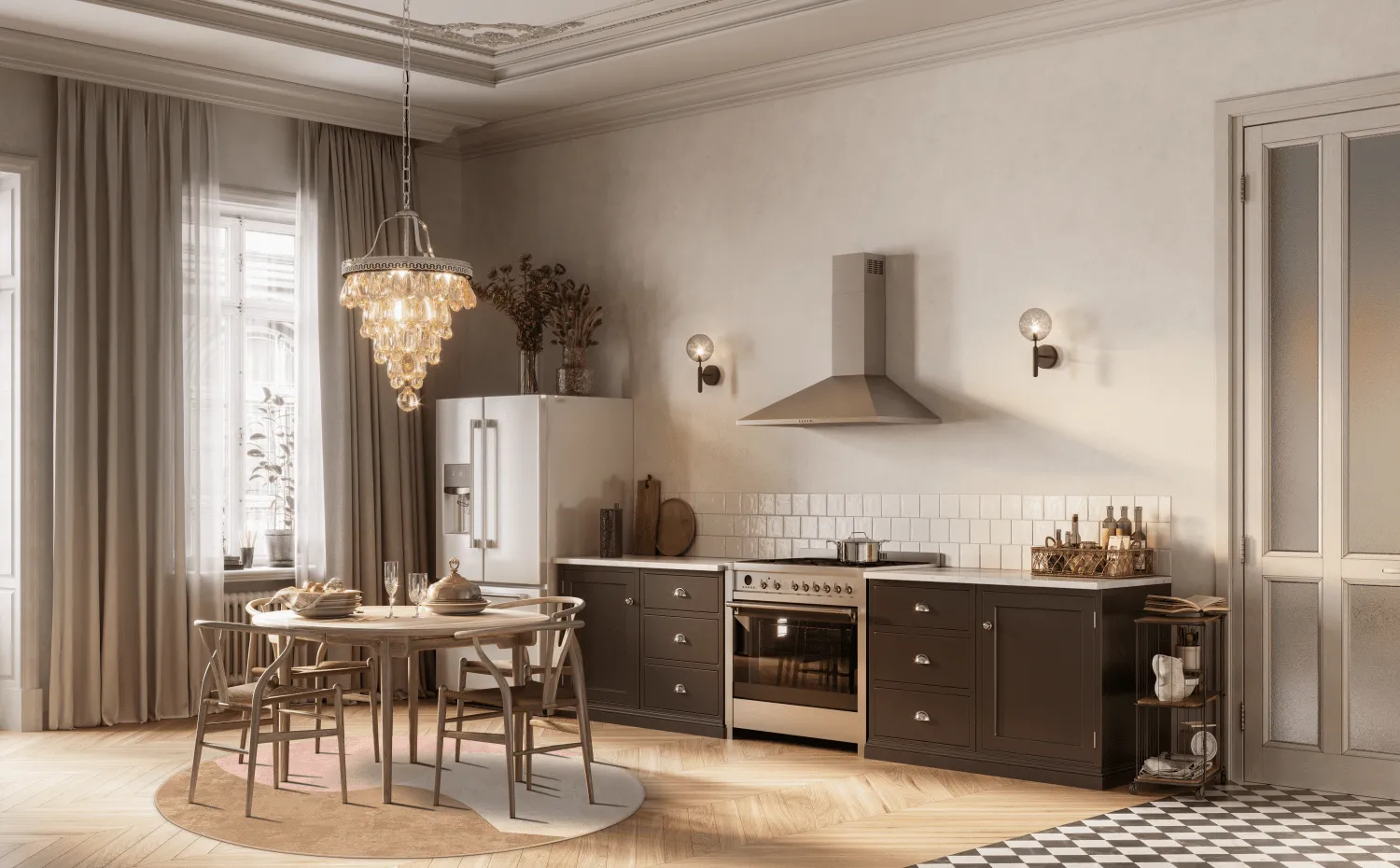 Kerek szőnyeg - Lazio (bezs/rózsaszín)