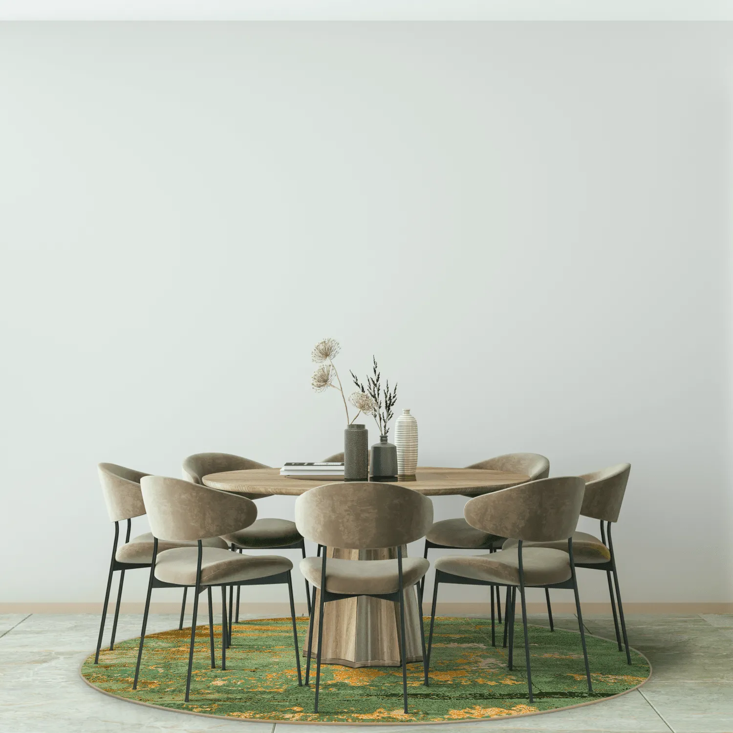 Kerek szőnyeg - Domont (zöld)