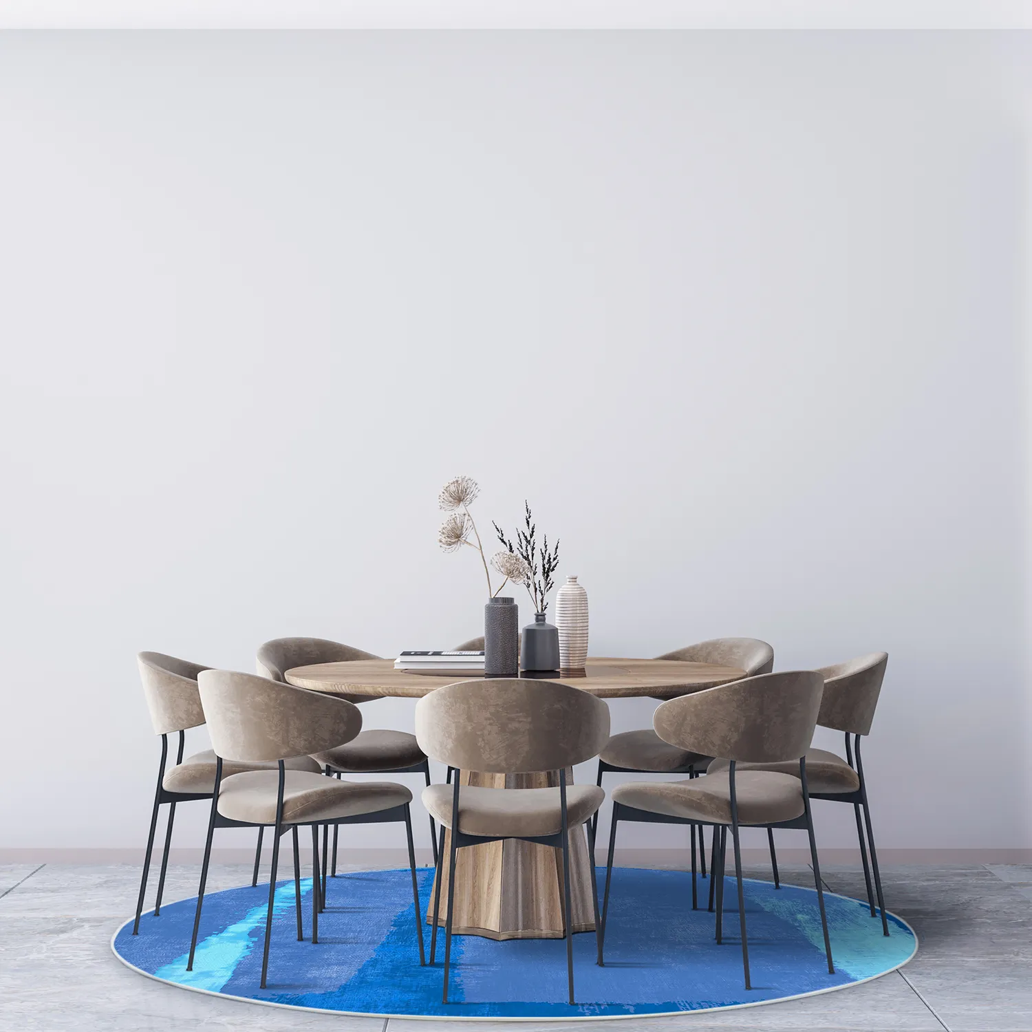 Kerek szőnyeg - Asti (kék)