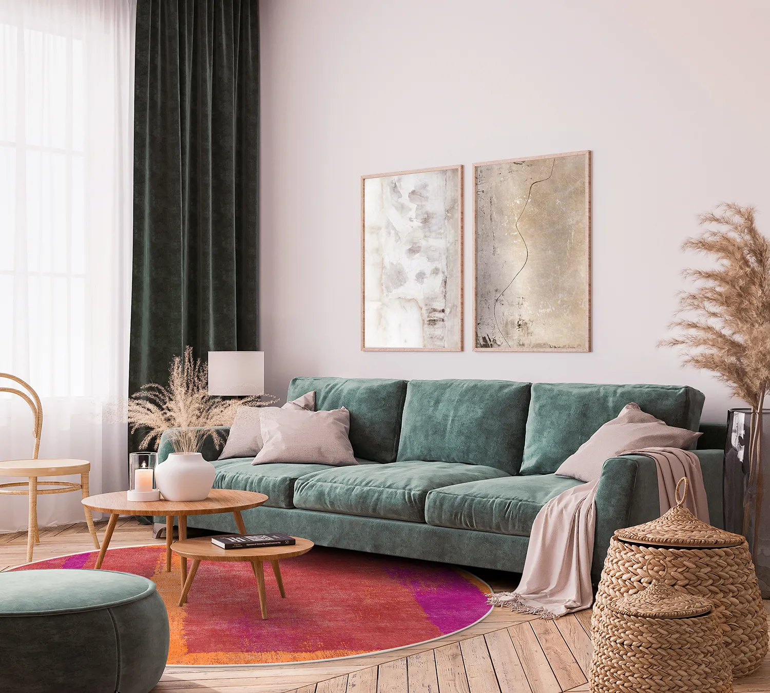 Kerek szőnyeg - Asti (piros)