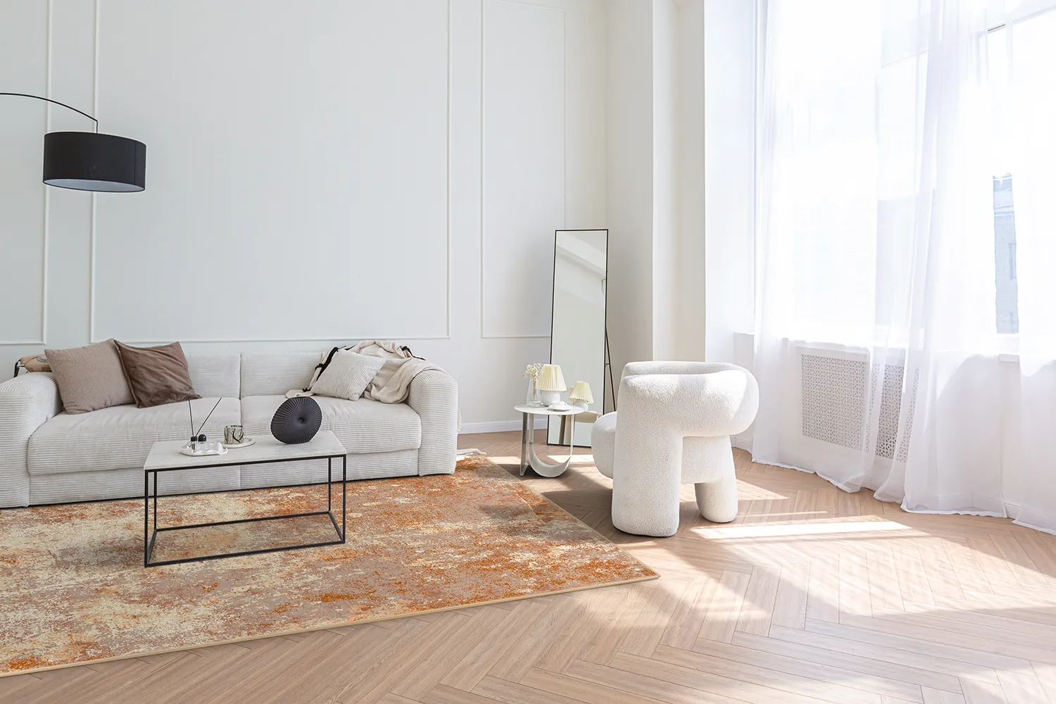 Wilton szőnyeg - Pavoa (narancssárga)