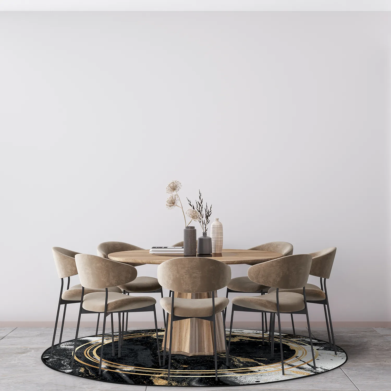 Kerek szőnyeg - Emery (fekete)