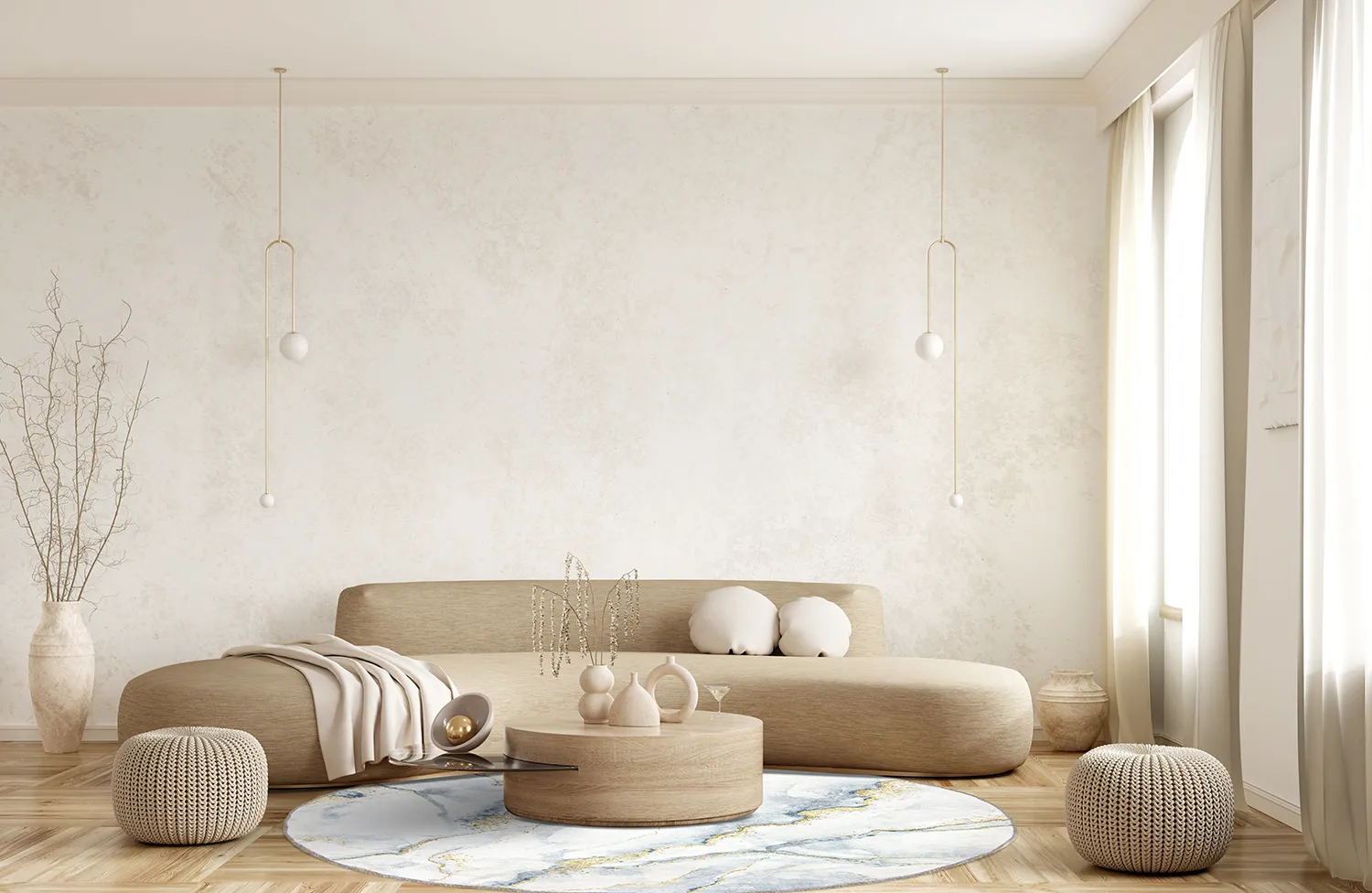 Kerek szőnyeg - Genova (fehér)